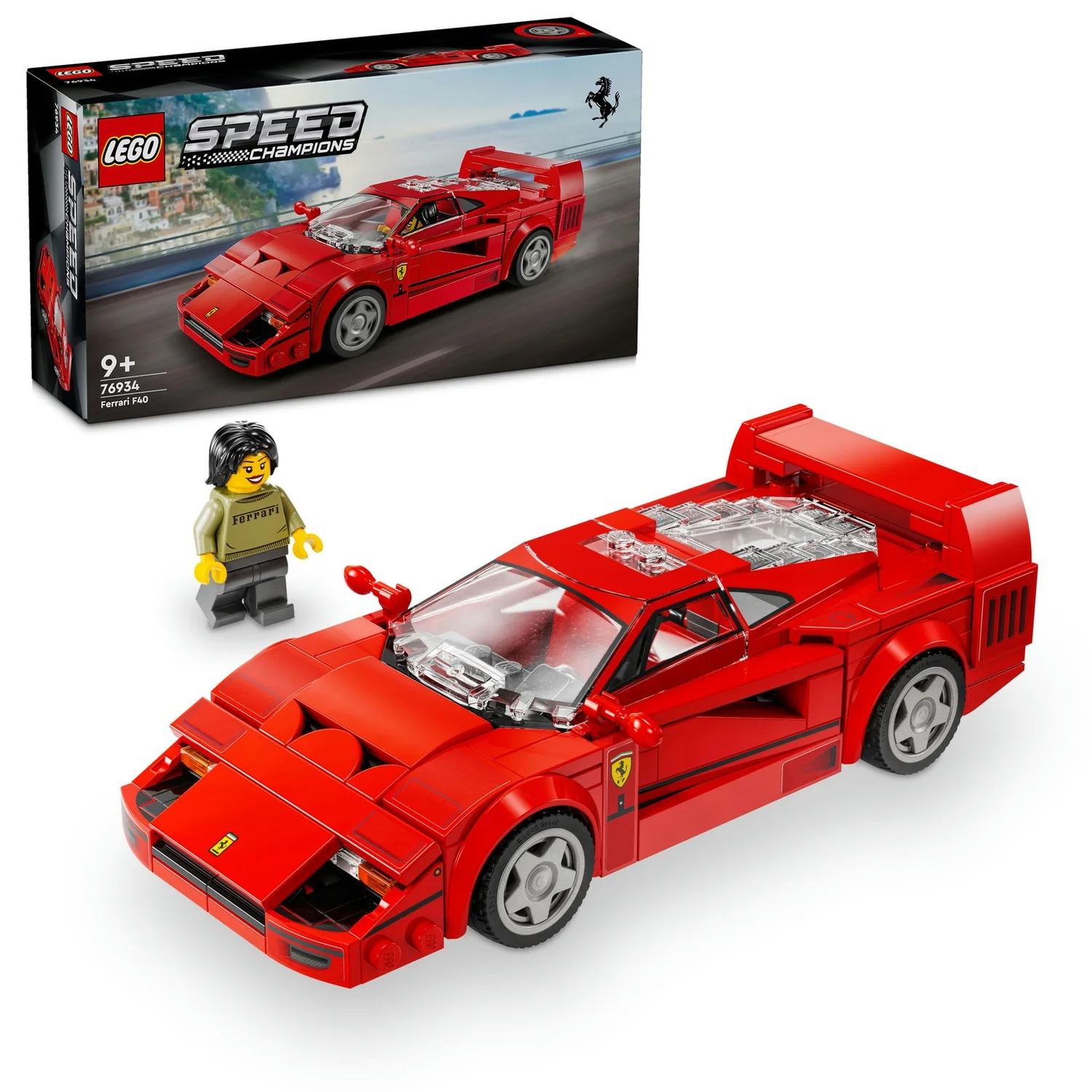 LEGO Speed Champions Ferrari F40 Supercar Vehicle Toy 76934