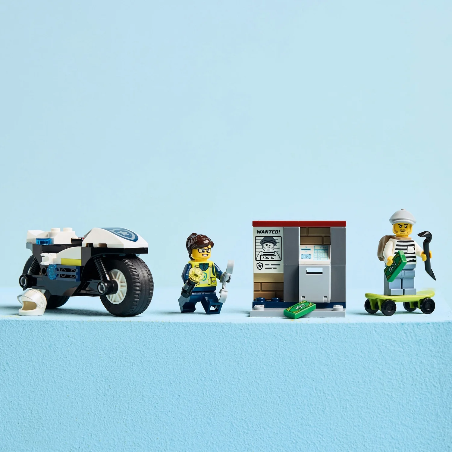 LEGO City Police Motorcycle Chase Toy, Motorbike Set 60455