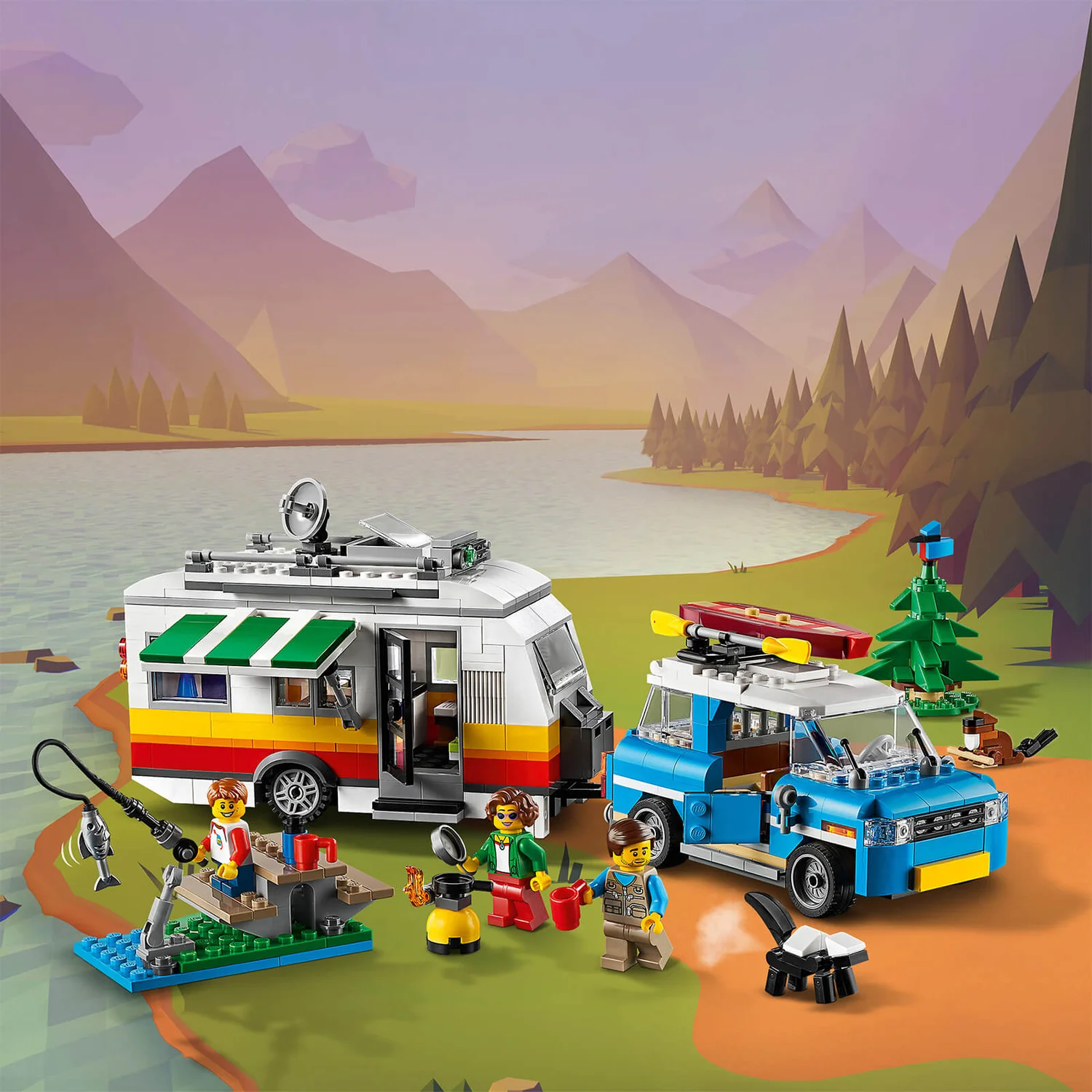 LEGO Creator: 3 in 1 Caravan Family Holiday Car Toy (31108)