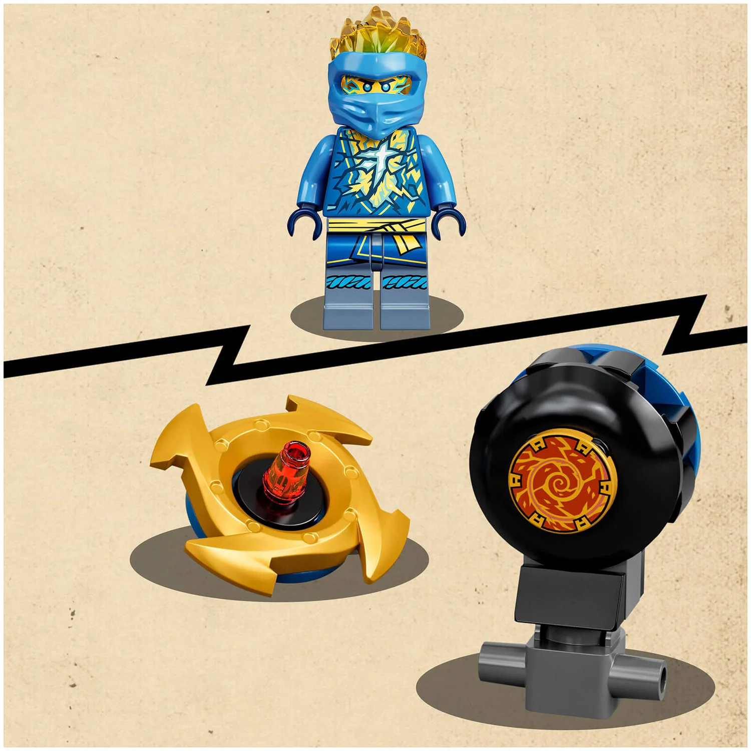 LEGO NINJAGO: Jay’s Spinjitzu Ninja Training Spin Toy (70690)