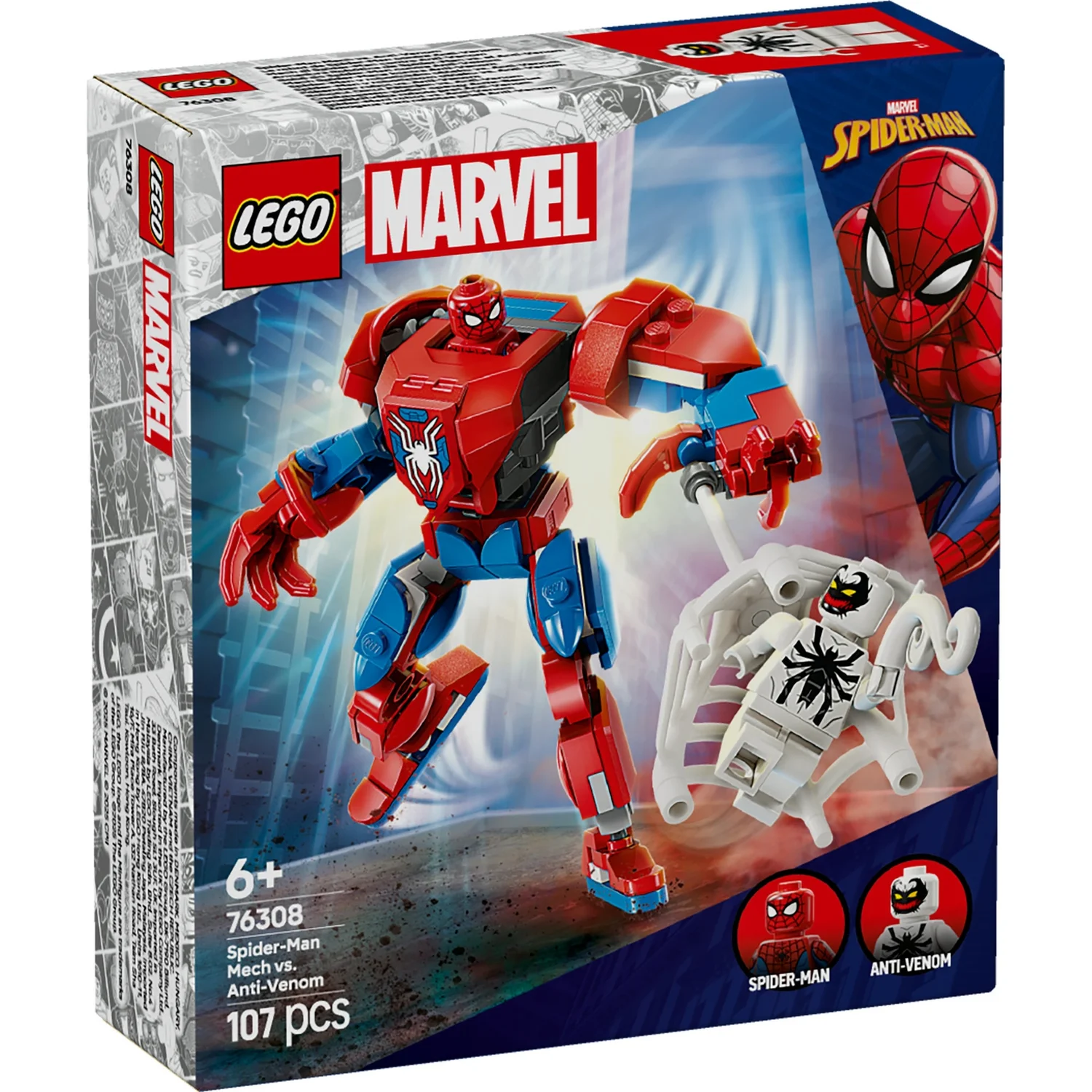 LEGO Marvel Spider-Man Mech vs. Anti-Venom Playset 76308