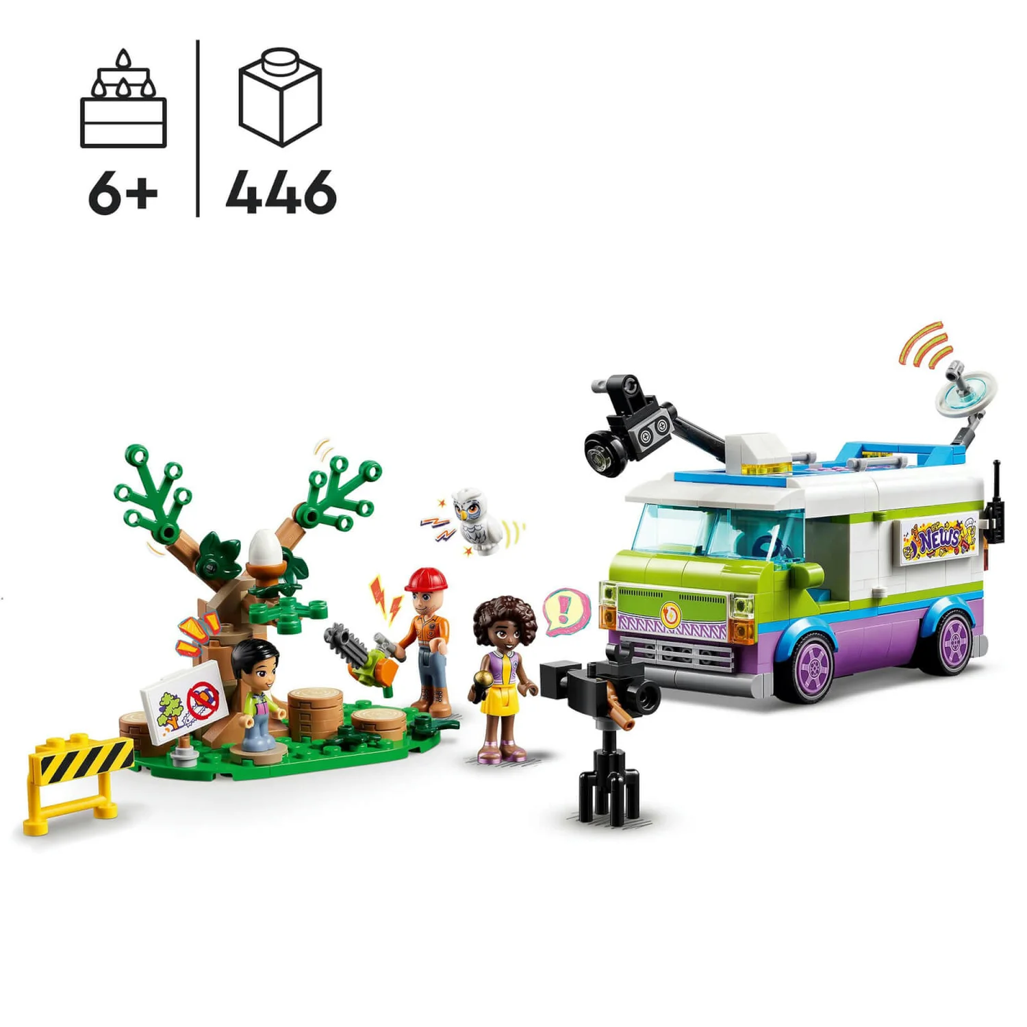 LEGO Friends: Newsroom Van Animal Rescue Toy Playset (41749)