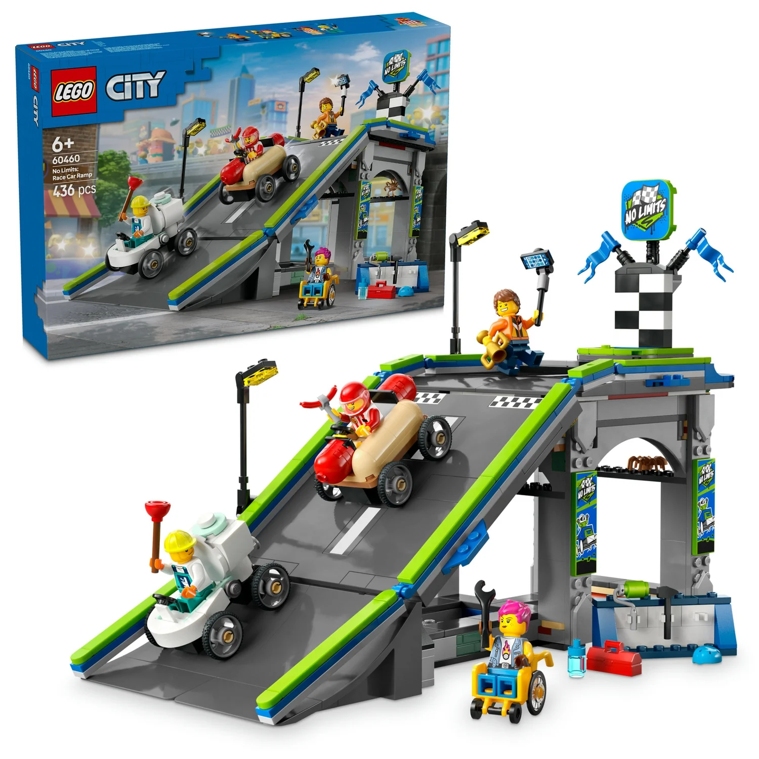 LEGO City No Limits: Race Car Ramp Track Toy Playset 60460