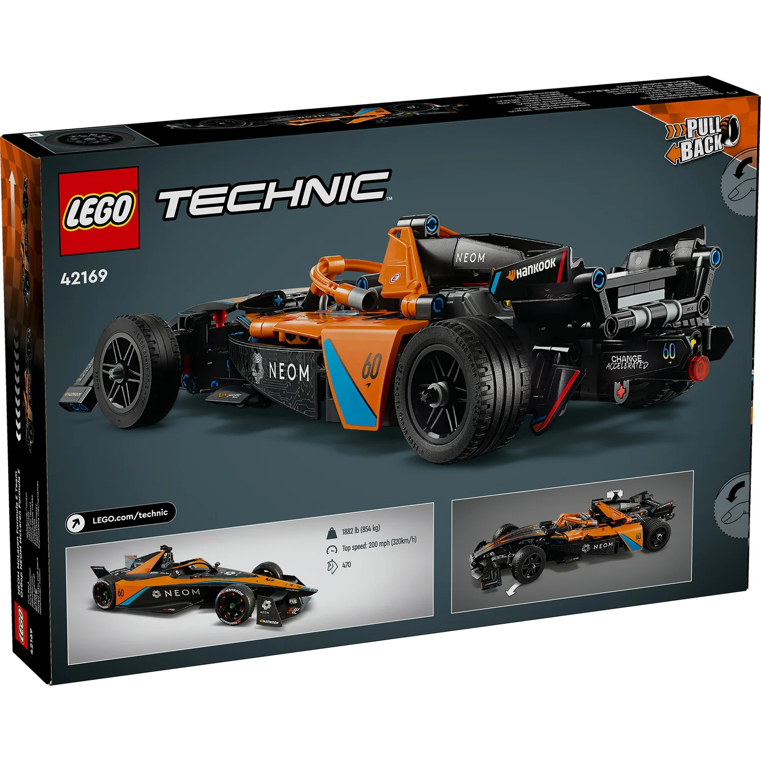 LEGO Technic NEOM McLaren Formula E Race Car Toy Gift Model 42169