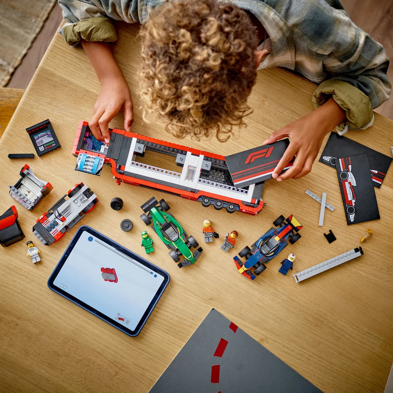 LEGO® City F1® Truck with RB20 & AMR24 F1® Cars Toy Race Vehicle Transporter Playset 60445