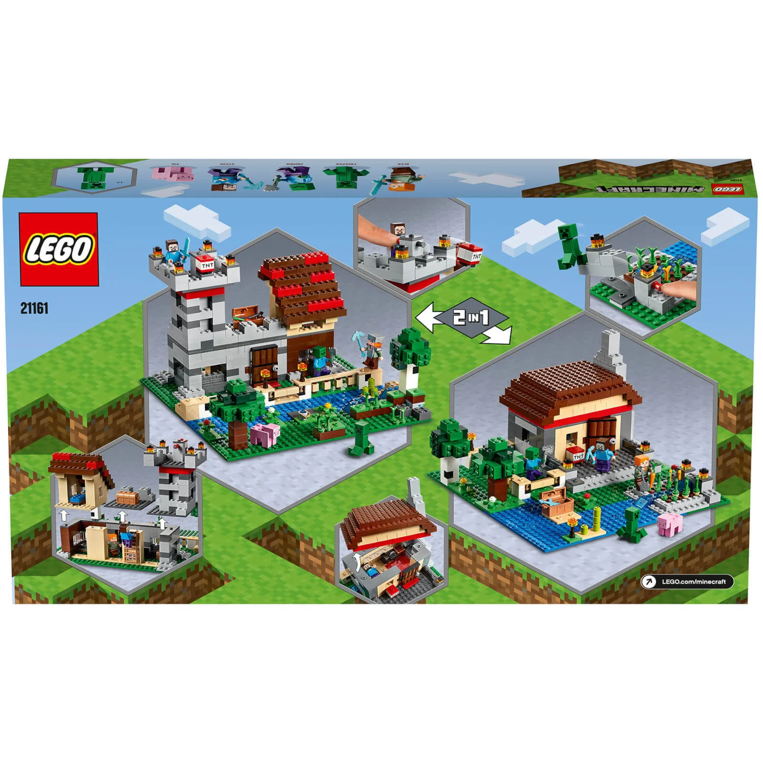LEGO Minecraft: The Crafting Box 3.0 Fortress Farm Set (21161)