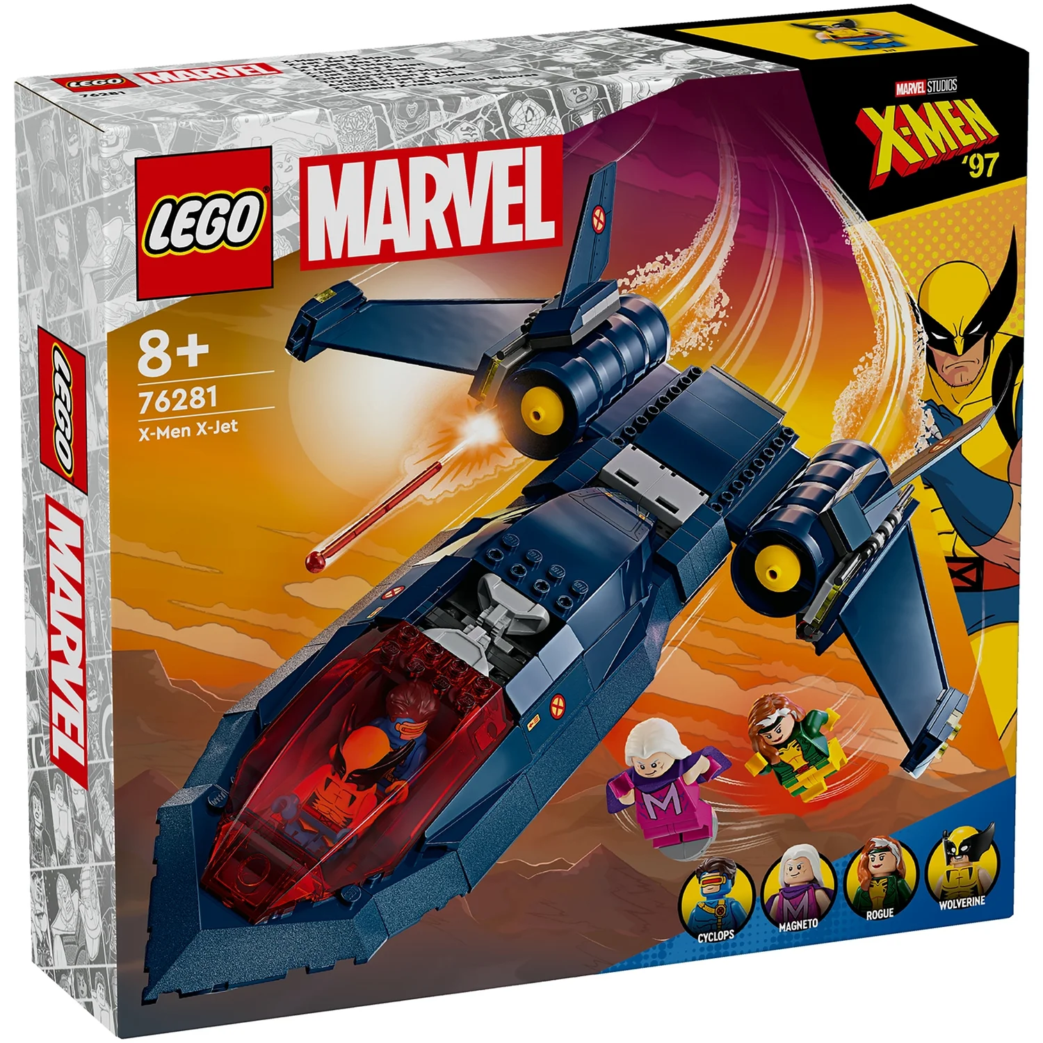LEGO Marvel X-Men X-Jet Buildable Toy Plane Model Set 76281
