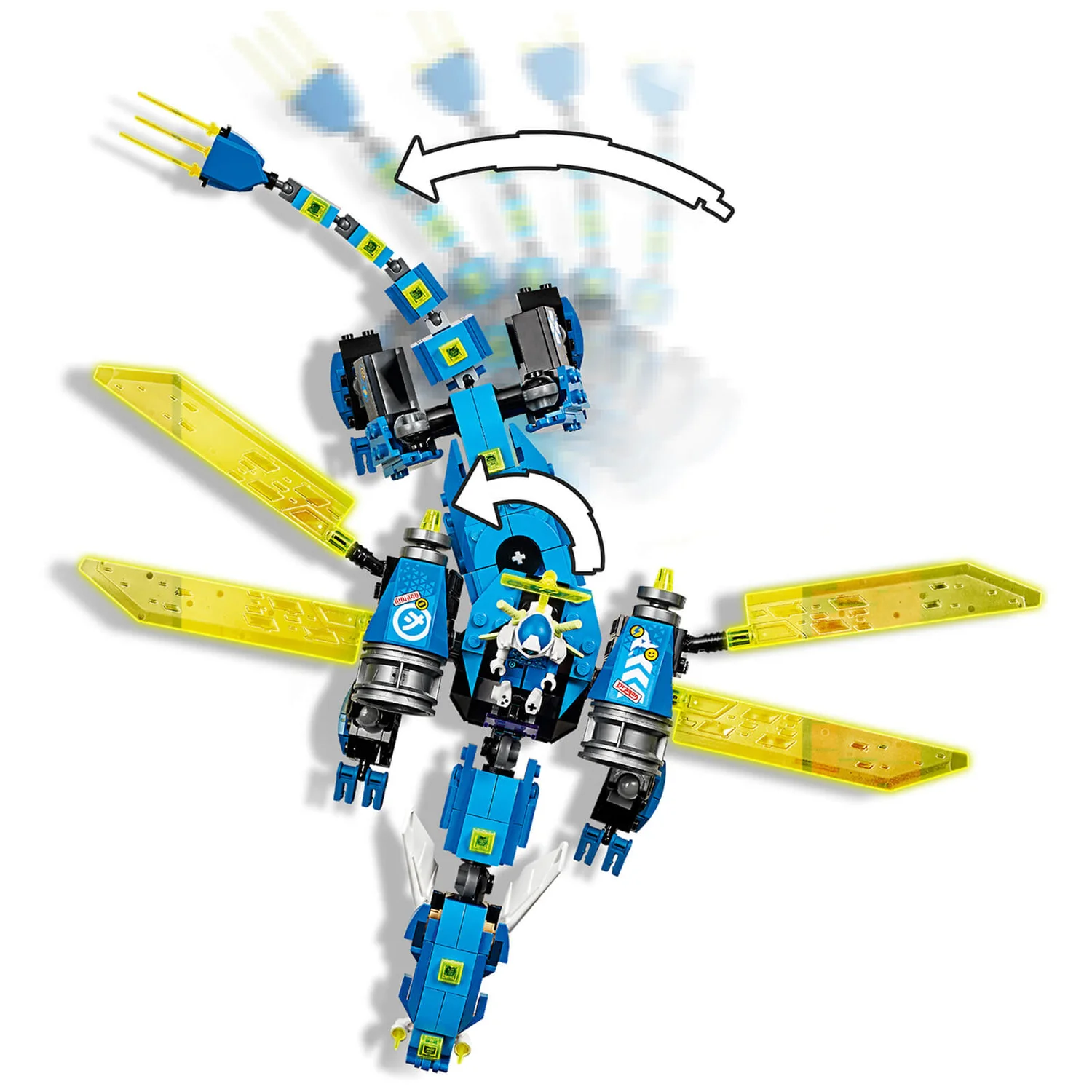 LEGO NINJAGO: Jay's Cyber Dragon Mech Toy Action Figure (71711)