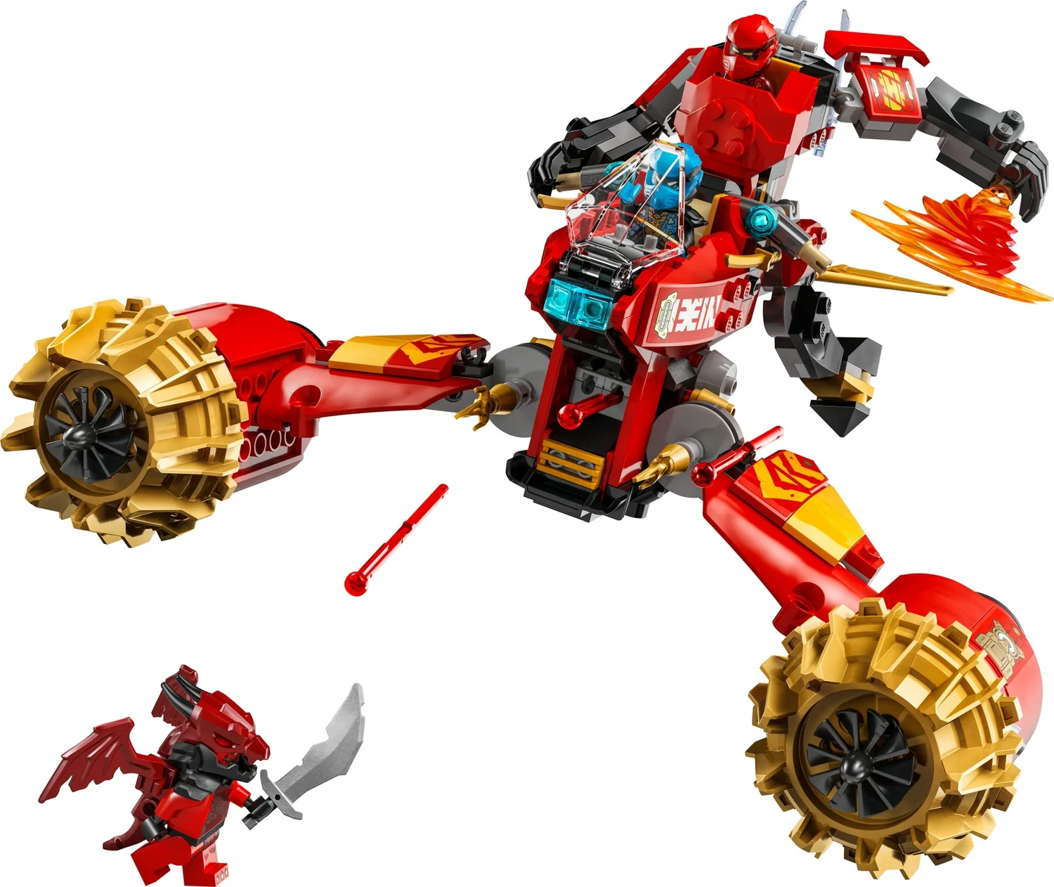 LEGO NINJAGO Kai’s Mech Storm Rider 2in1 Ninja Toy Set 71830