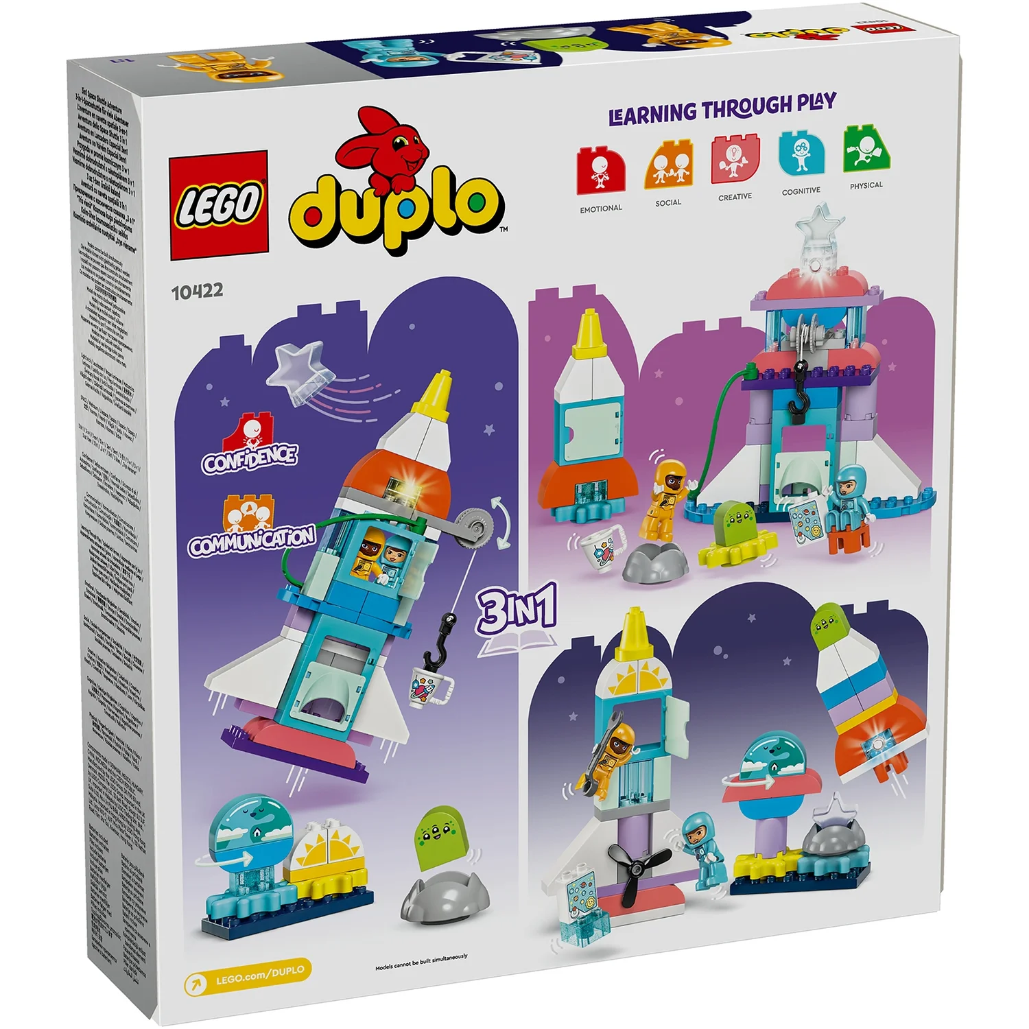 LEGO DUPLO 3in1 Space Shuttle Adventure Rocket Toy 10422