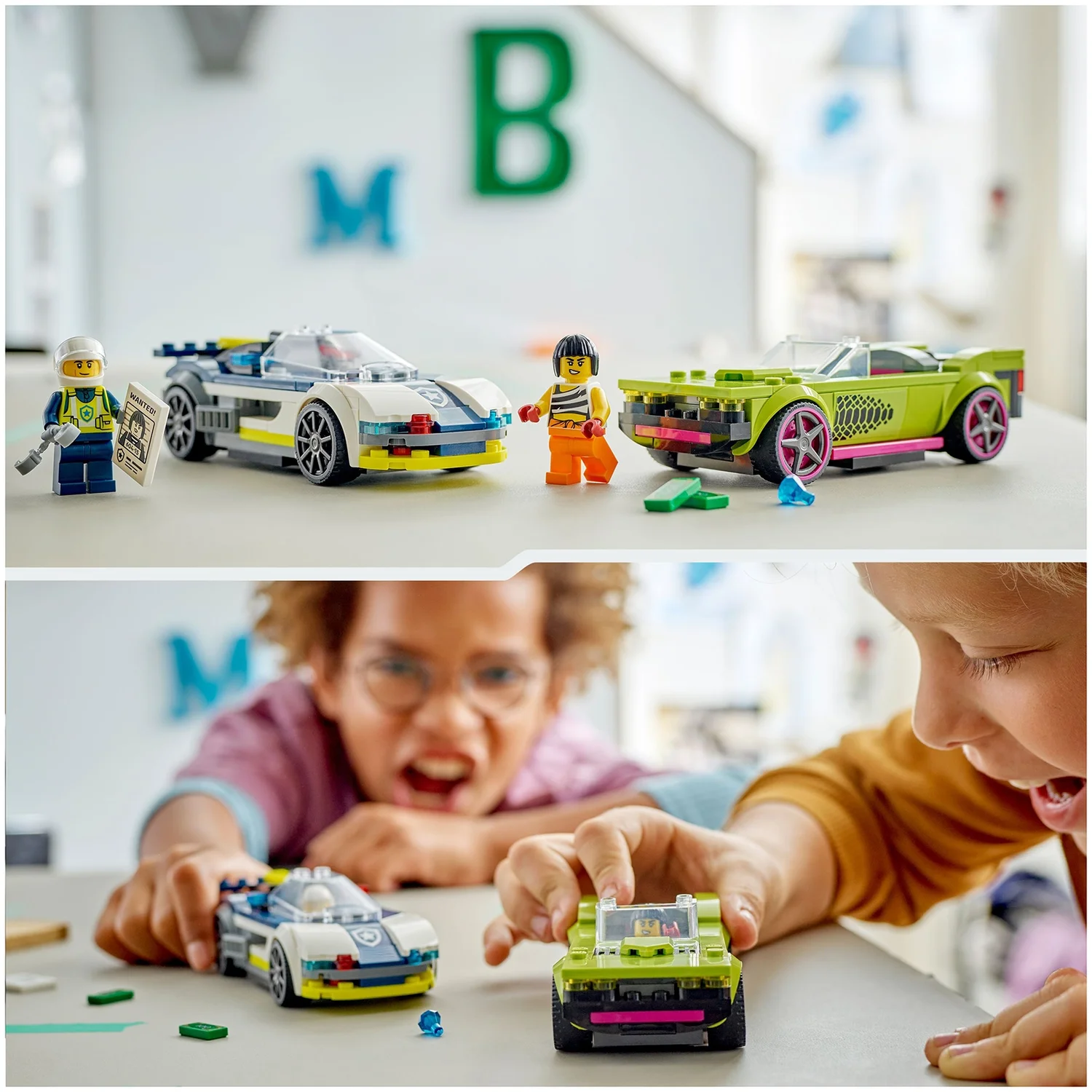 LEGO City Police Car and Muscle Car Chase Building Toy 60415