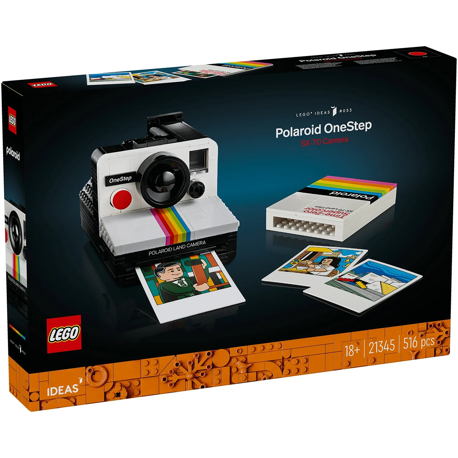 LEGO Ideas Polaroid OneStep SX-70 Camera Adults Set 21345