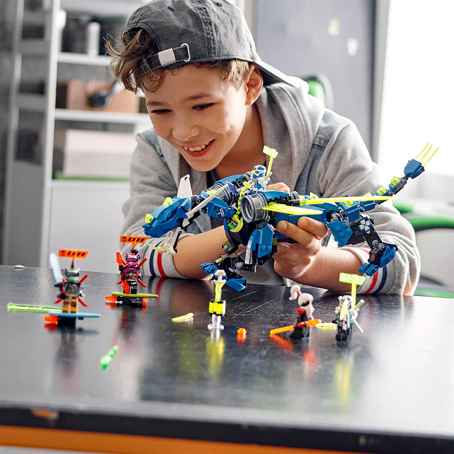 LEGO NINJAGO: Jay's Cyber Dragon Mech Toy Action Figure (71711)