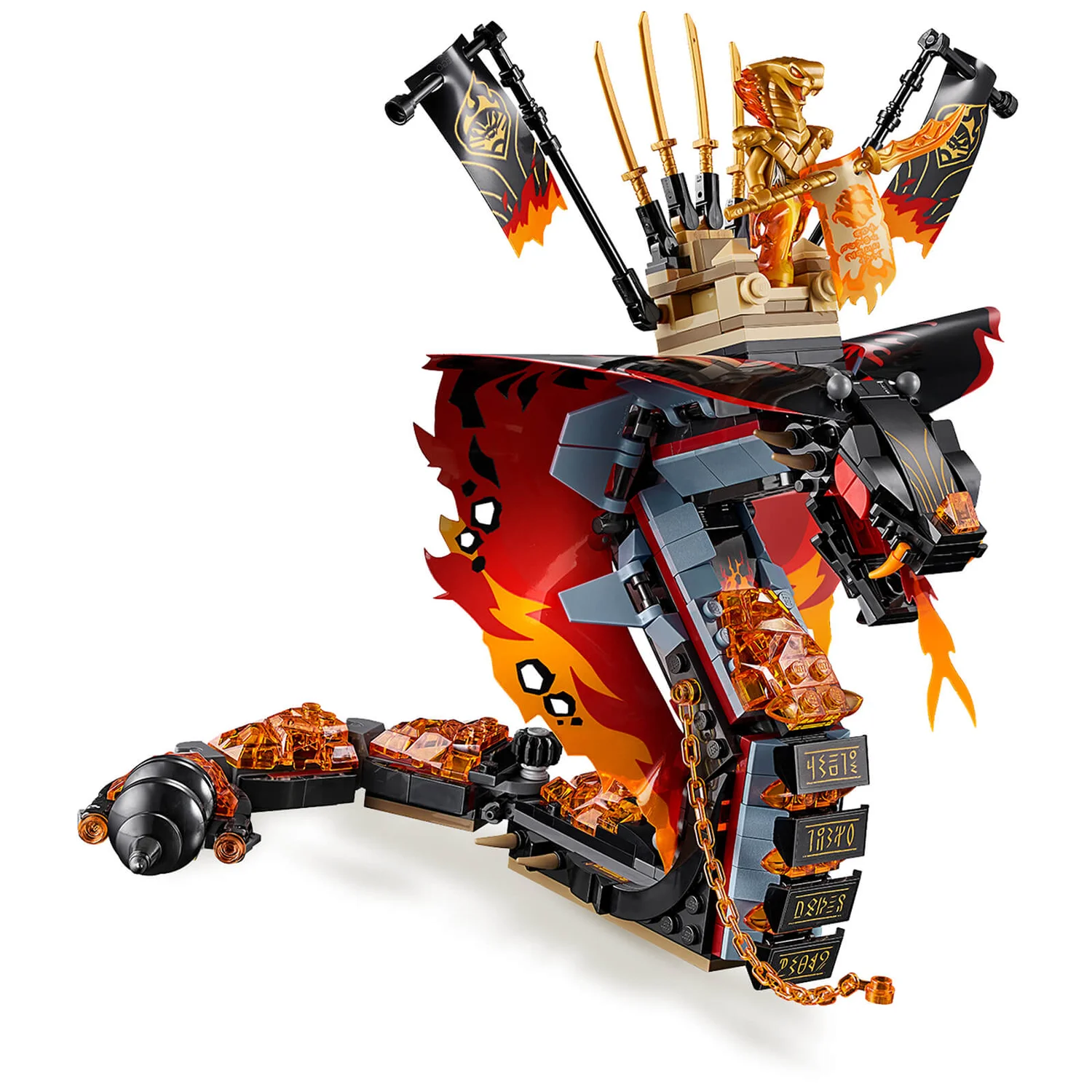 LEGO NINJAGO: Fire Fang Snake Toy for Kids (70674)