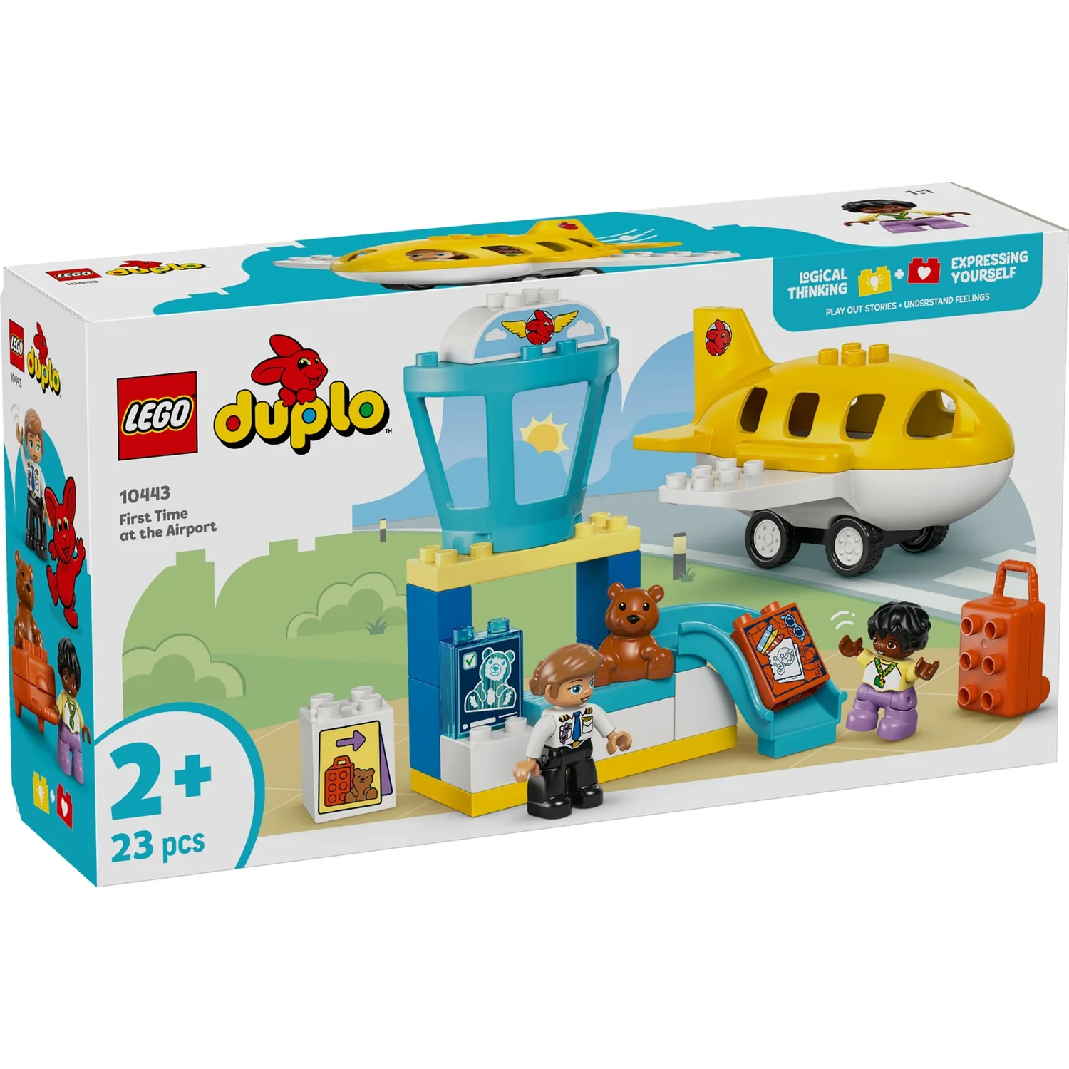 LEGO® DUPLO® Town First Time at the Airport Building Toy for Pretend Play 10443