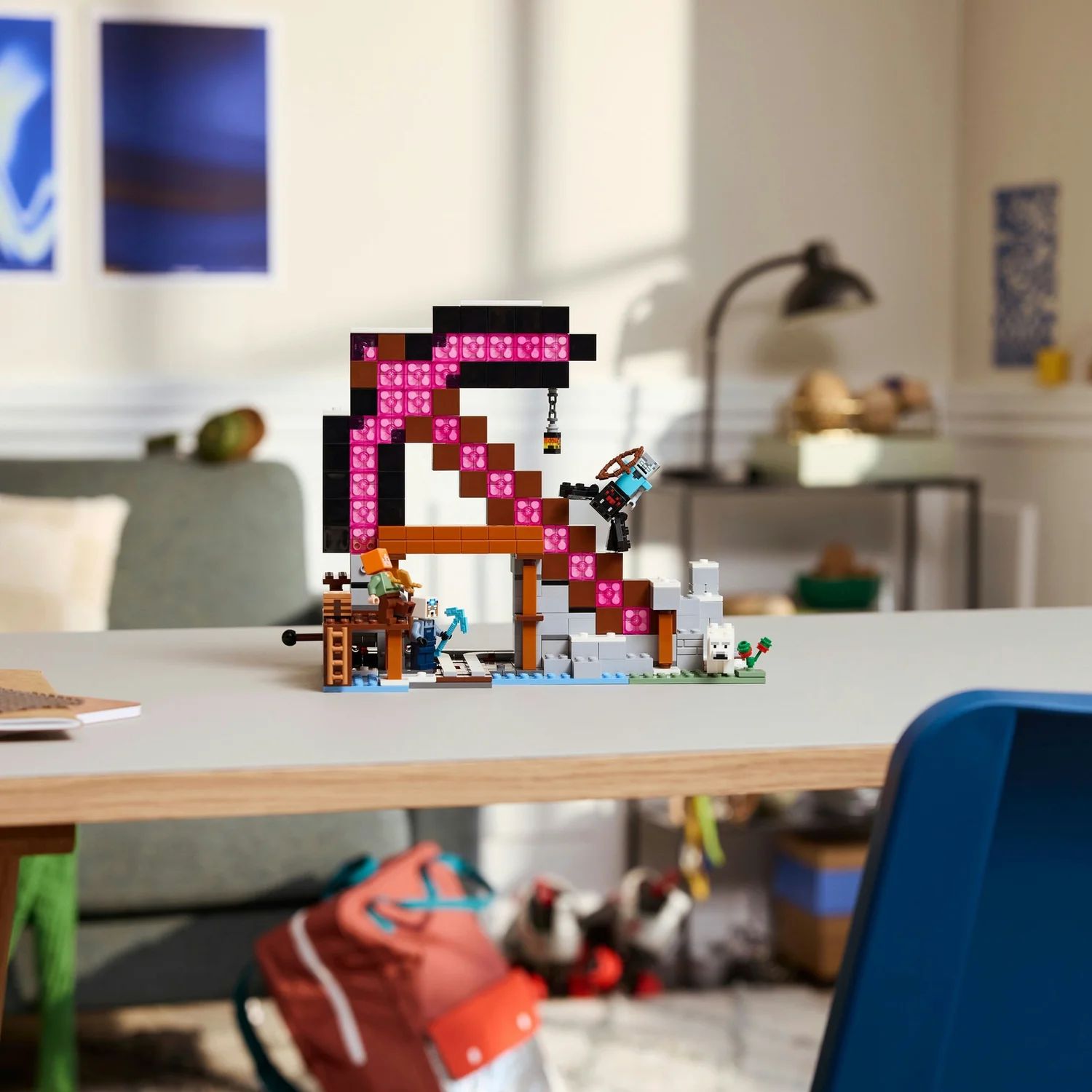 LEGO® Minecraft® The Pickaxe Mine Gamer-Room Decor and Axe Toy 21277