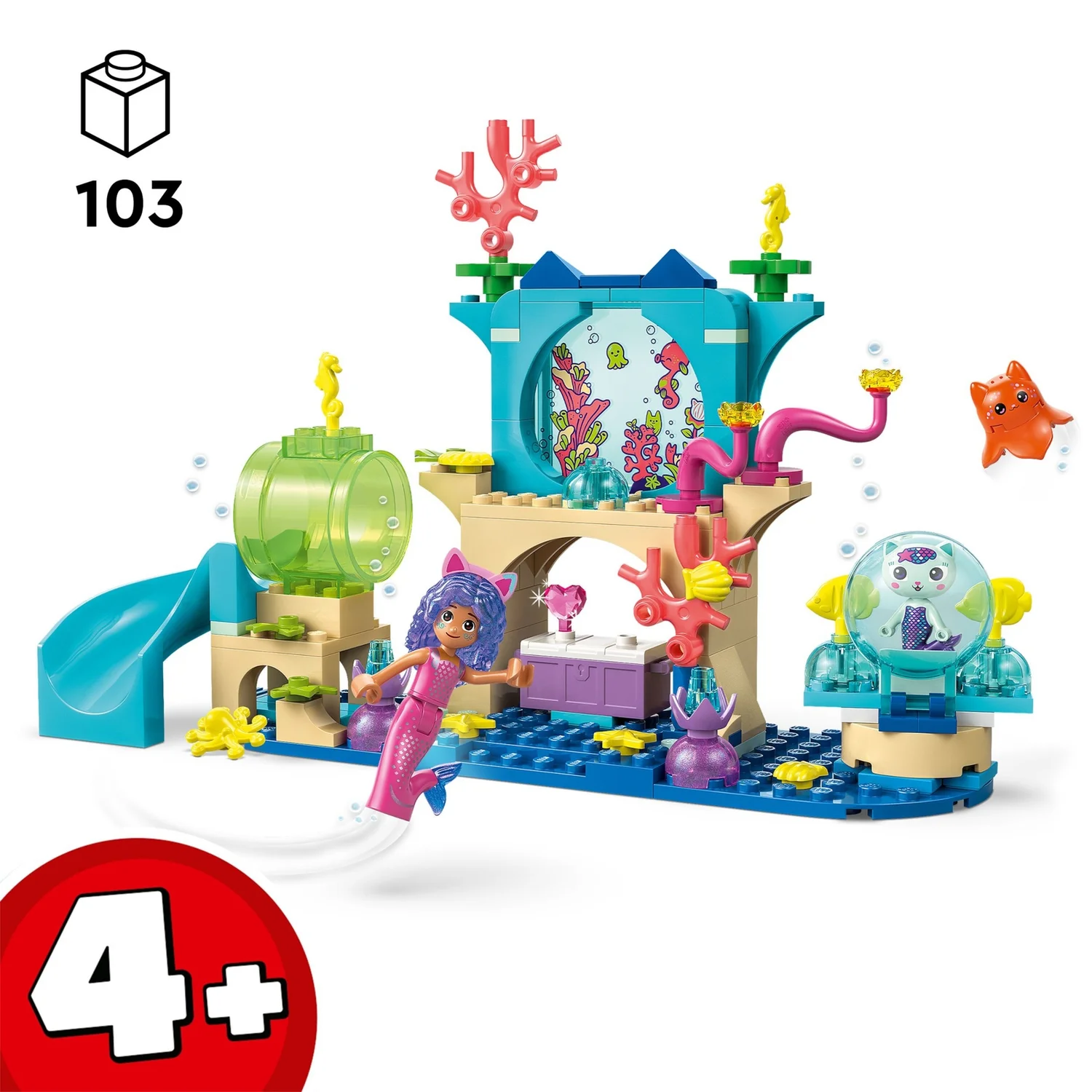 LEGO® Gabby’s Dollhouse Mermaid Gabby’s Aquarium Adventure Animal Toy 11204