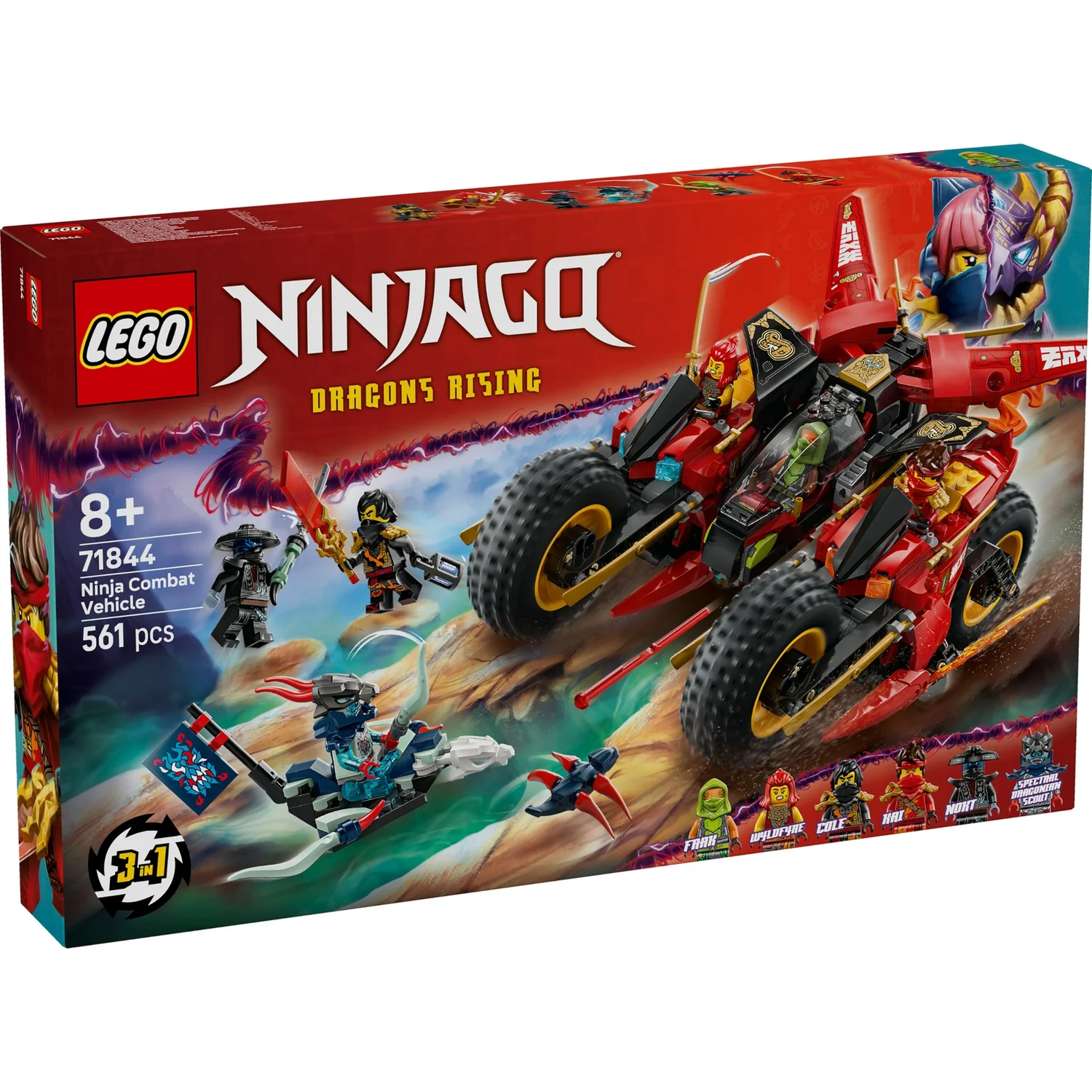 LEGO® NINJAGO® Ninja Combat Vehicle 3-in-1 Toy Building Set 71844