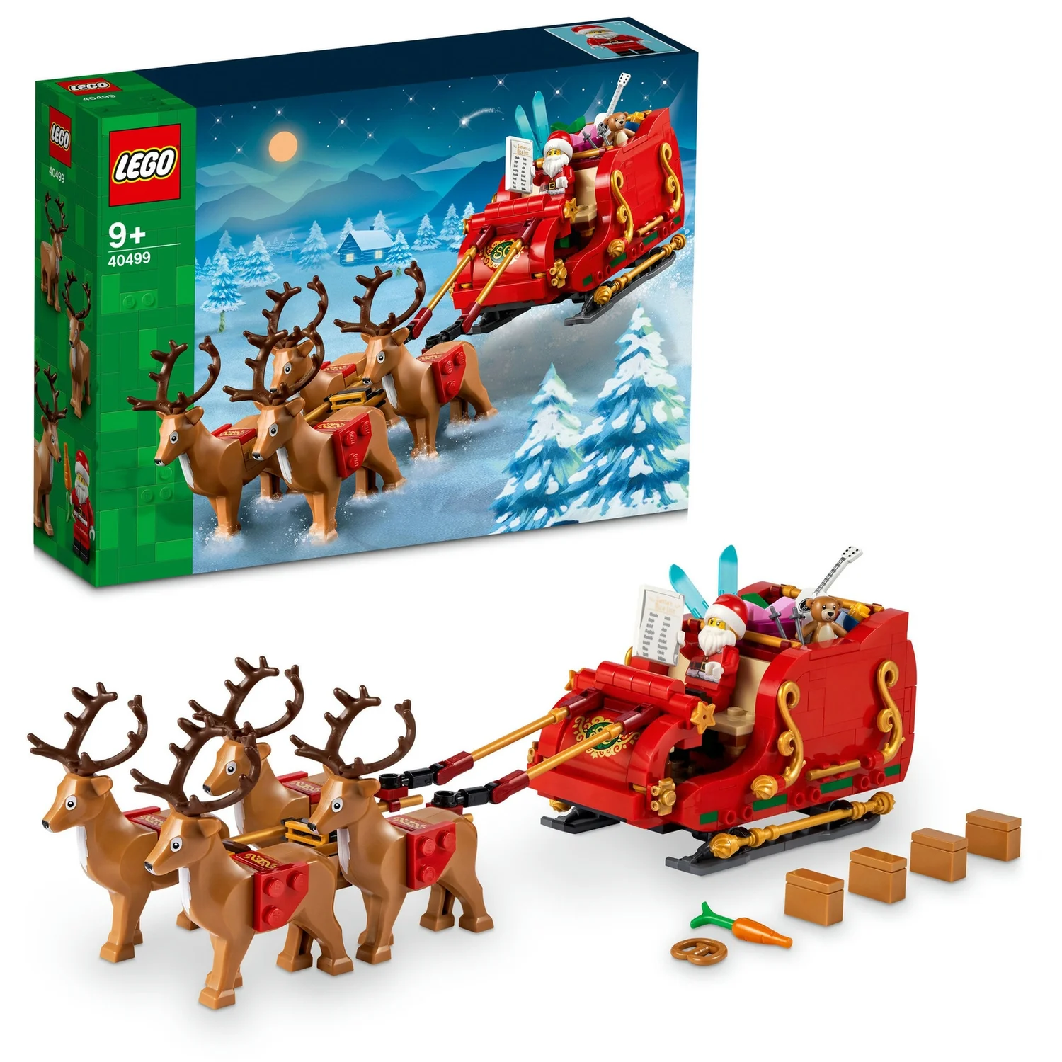 LEGO Iconic Santa’s Sleigh Christmas Building Toy 40499