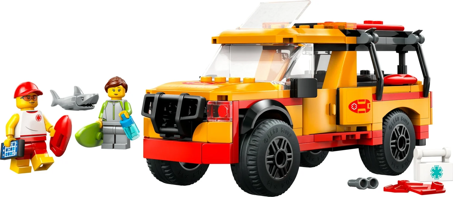 LEGO City Lifeguard Beach Rescue Truck & Shark Toys 60453