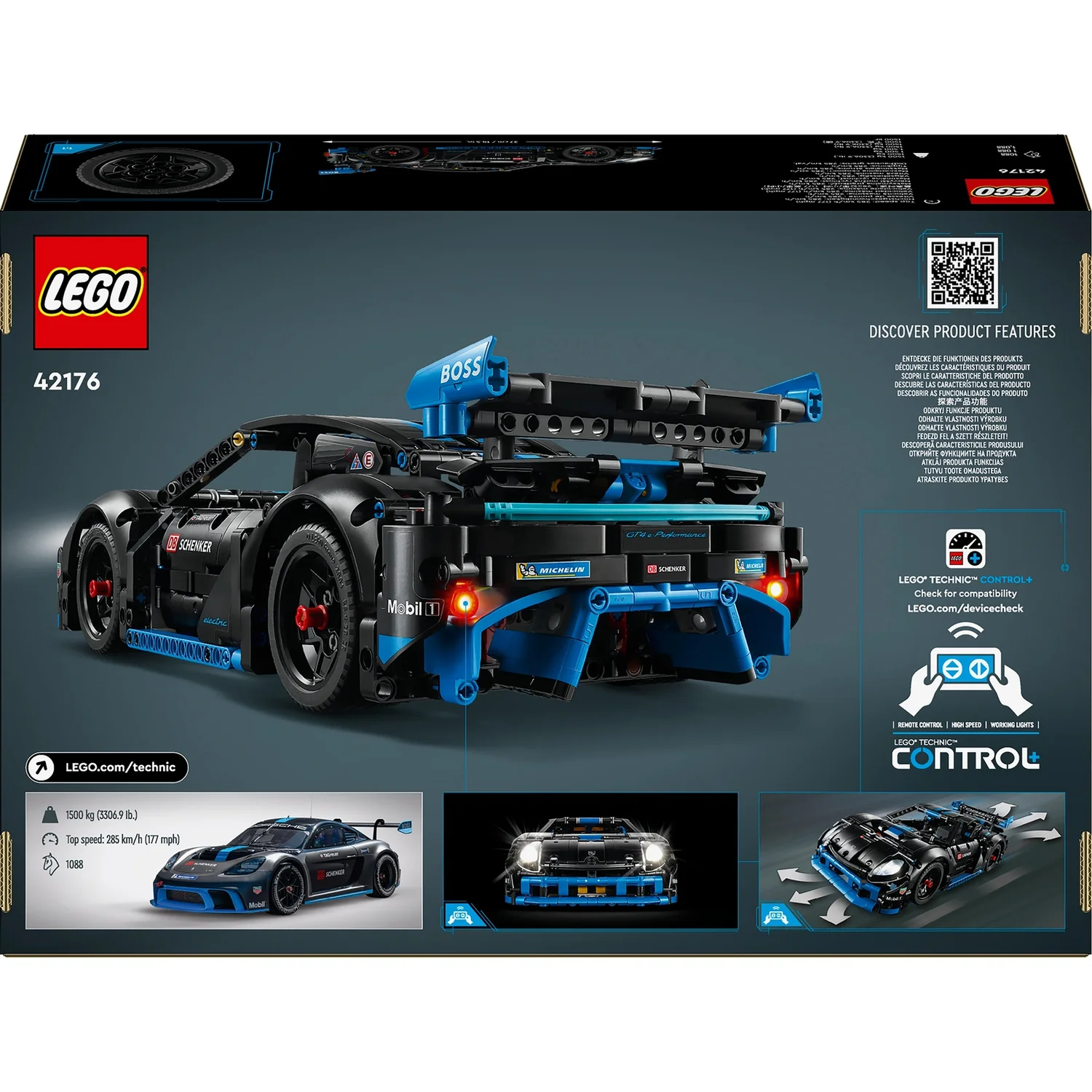 LEGO Technic Porsche GT4 e-Performance Race Car Toy 42176