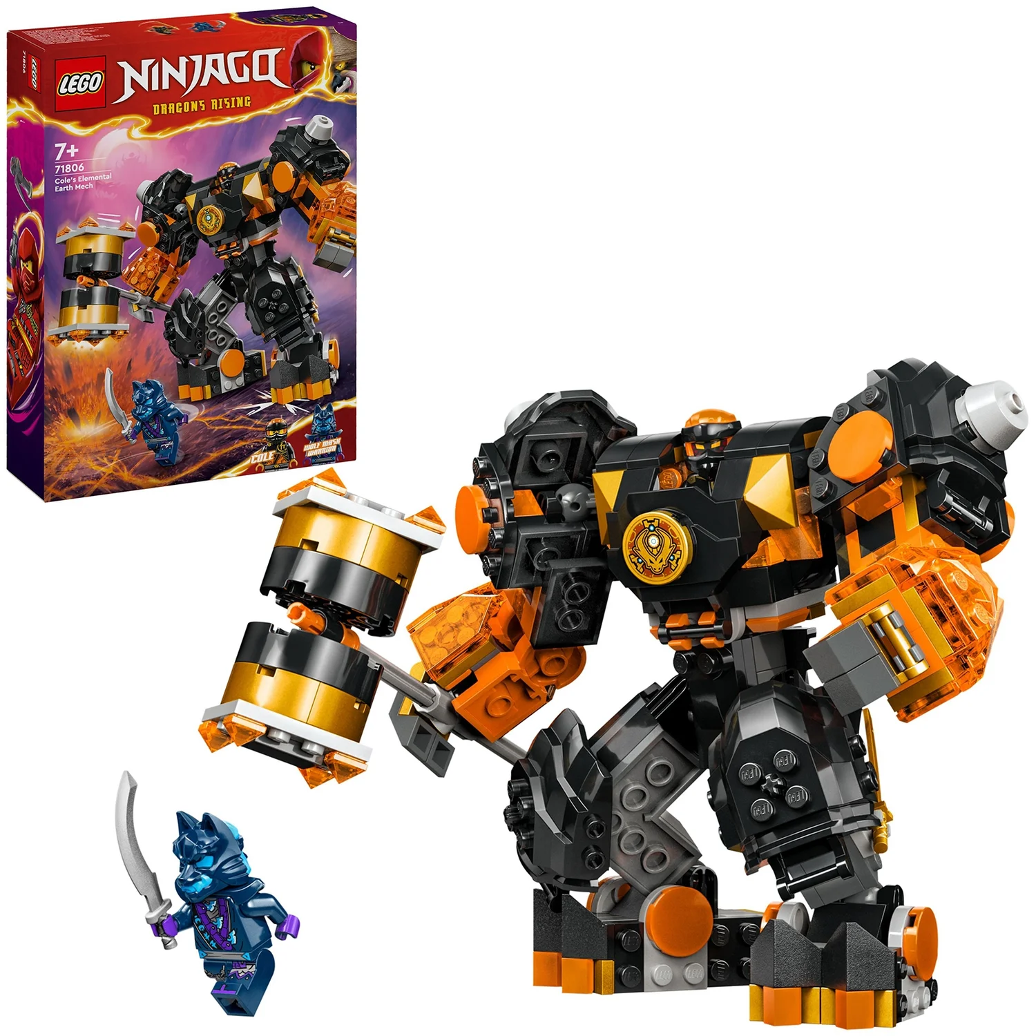 LEGO NINJAGO Cole’s Elemental Earth Mech Action Figure 71806
