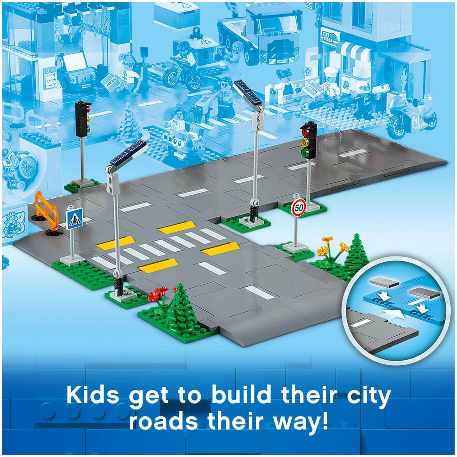 LEGO City: Road Plates Building Set with Traffic Lights (60304)