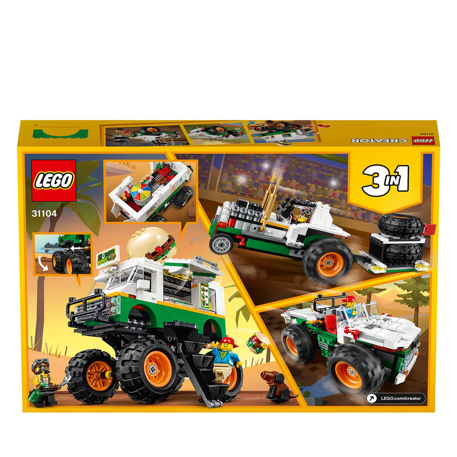 LEGO Creator: 3in1 Monster Burger Truck Building Set (31104)