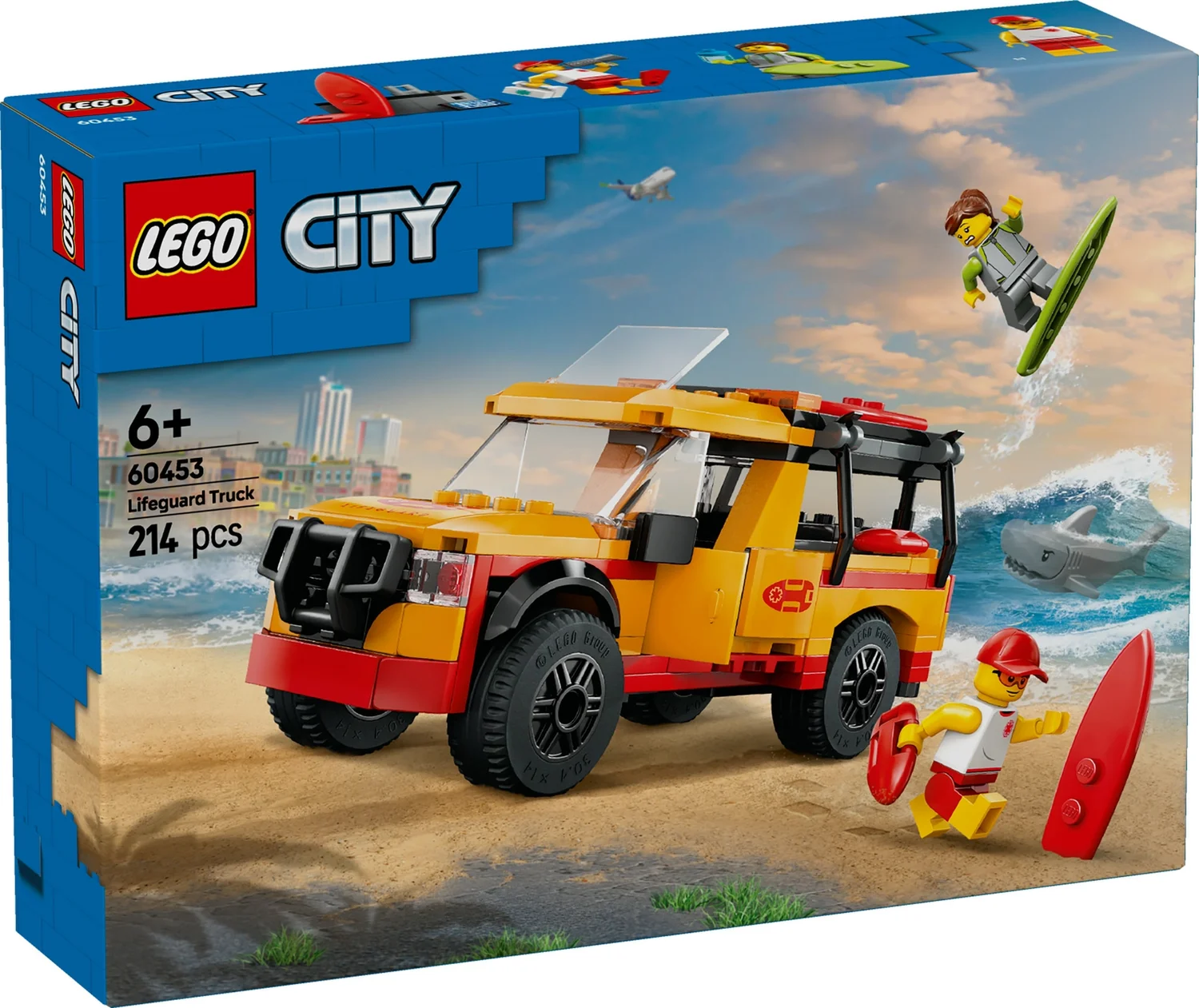 LEGO City Lifeguard Beach Rescue Truck & Shark Toys 60453