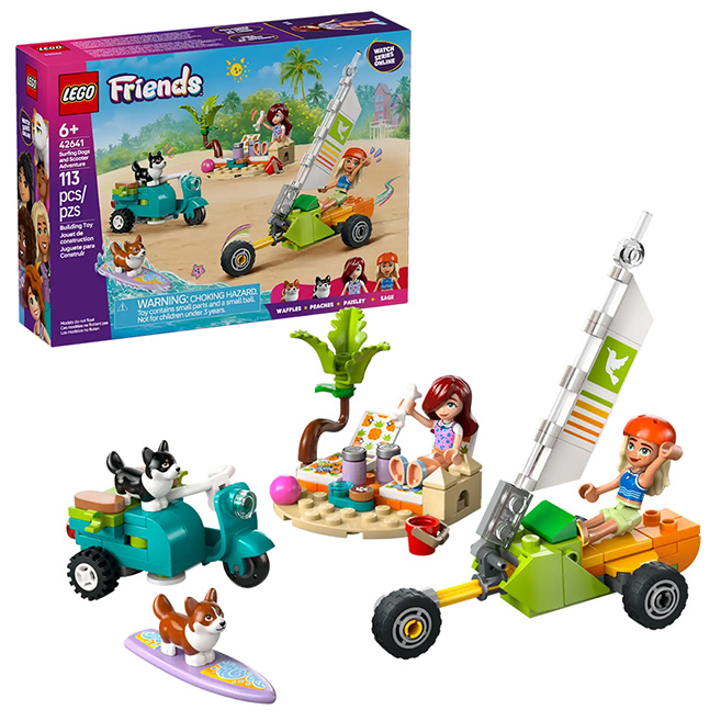 LEGO Friends - Surfing Dogs and Scooter Adventure