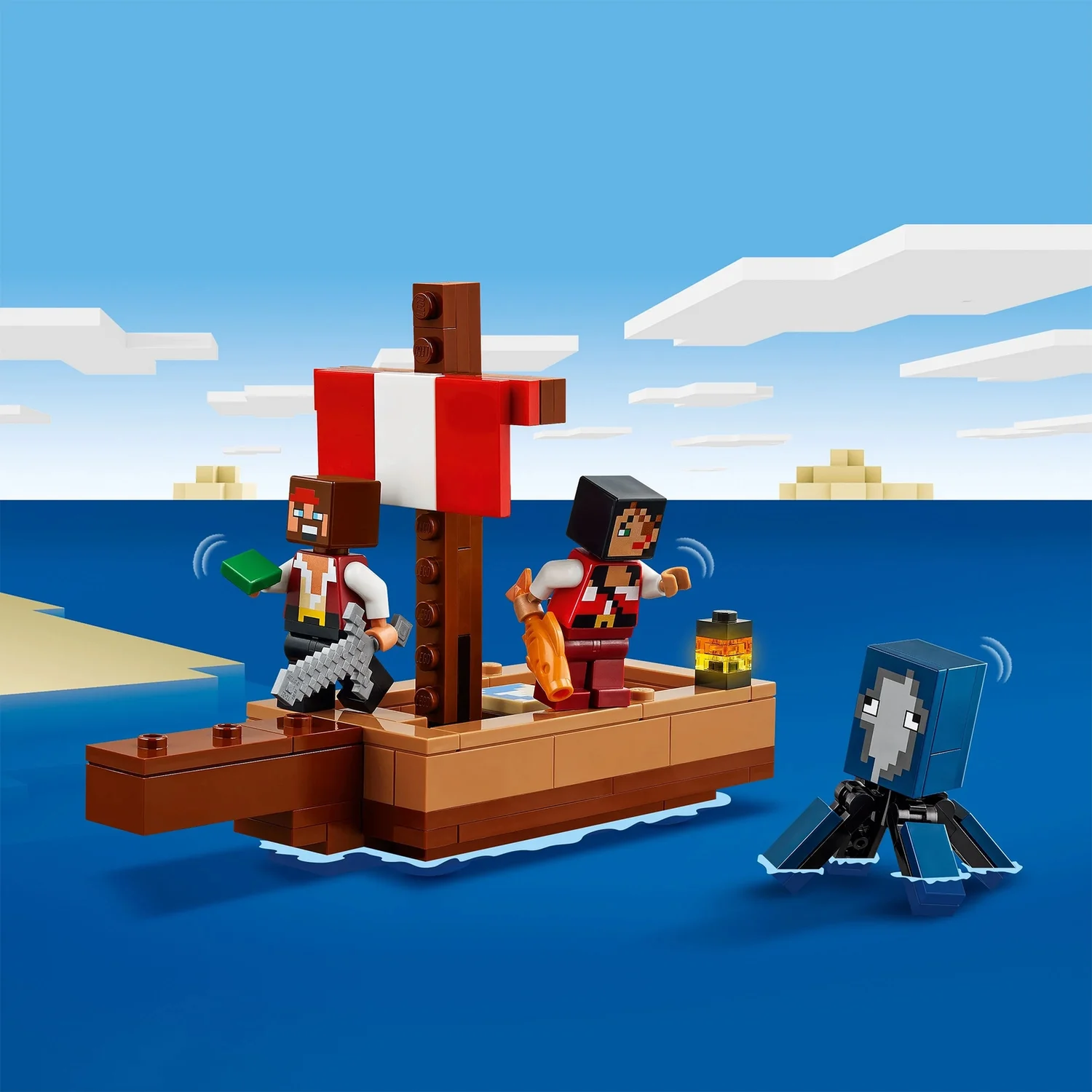 LEGO Minecraft The Pirate Ship Voyage Building Toy Set 21259