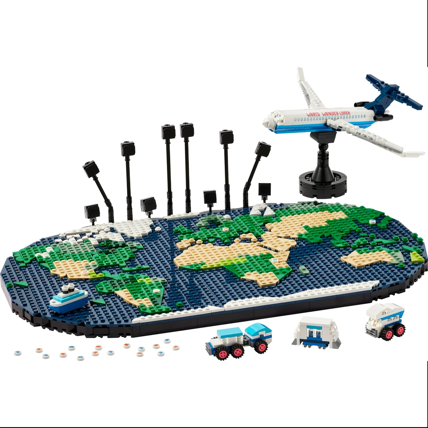 LEGO Family Travel Moments World Map Building Toy Set 1838