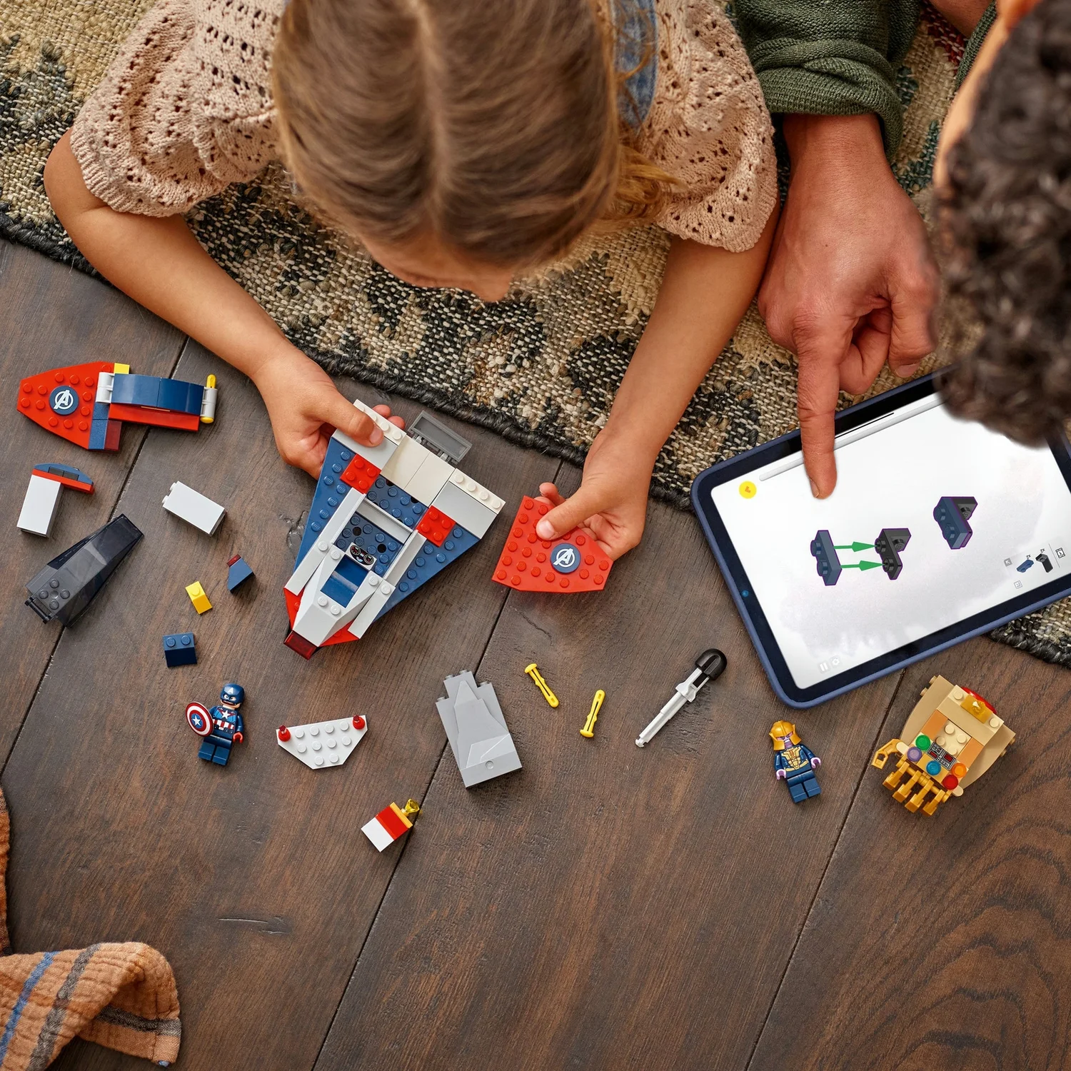 LEGO® | Marvel Captain America vs. Thanos, Super Hero Building Toy with Minifigures 76319