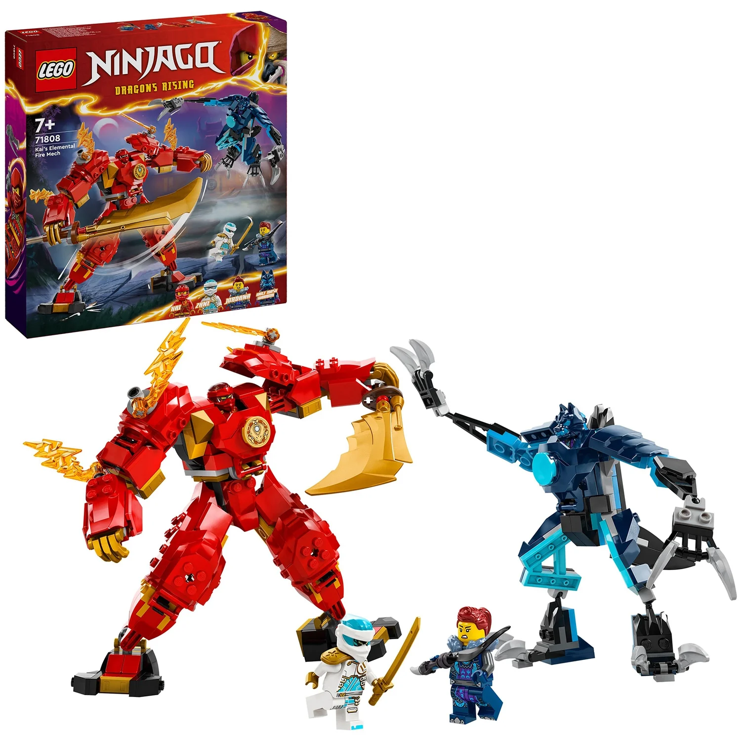 LEGO NINJAGO Kai’s Elemental Fire Mech Ninja Toy Set 71808