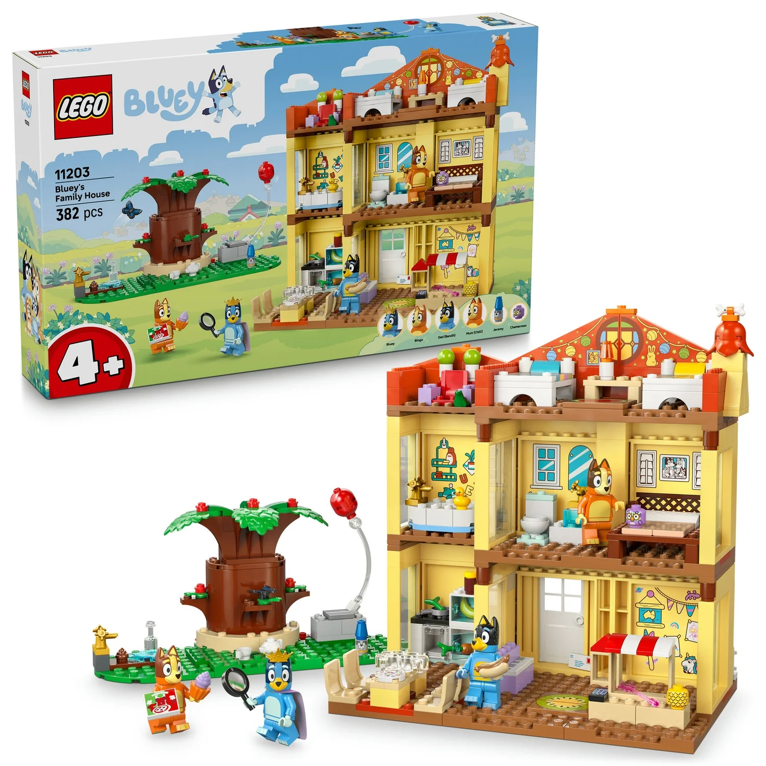 LEGO® Bluey: Bluey’s Family House Playset, Home-Building Kit 11203