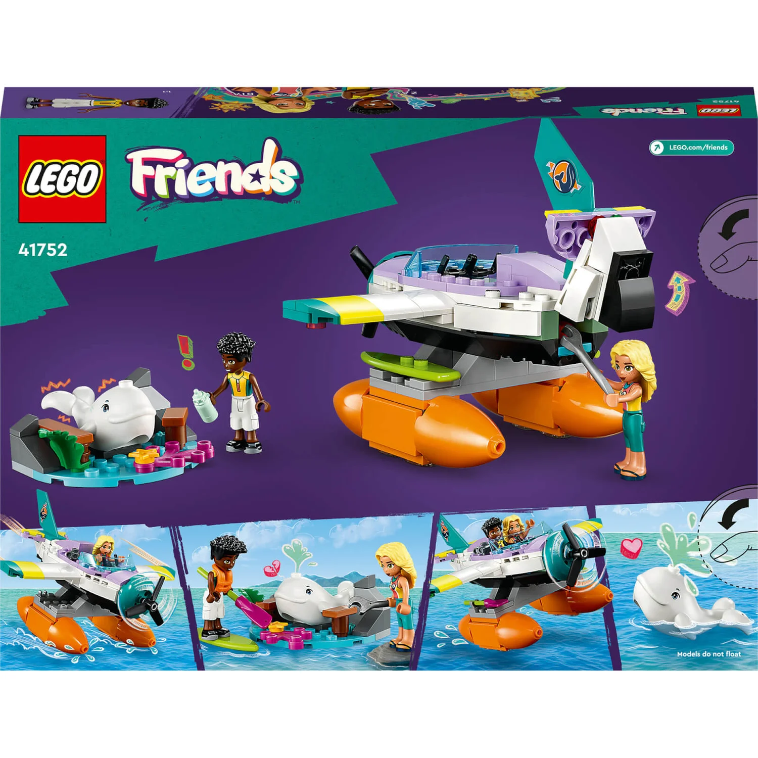 LEGO Friends: Sea Rescue Plane Toy with Whale Figure (41752)