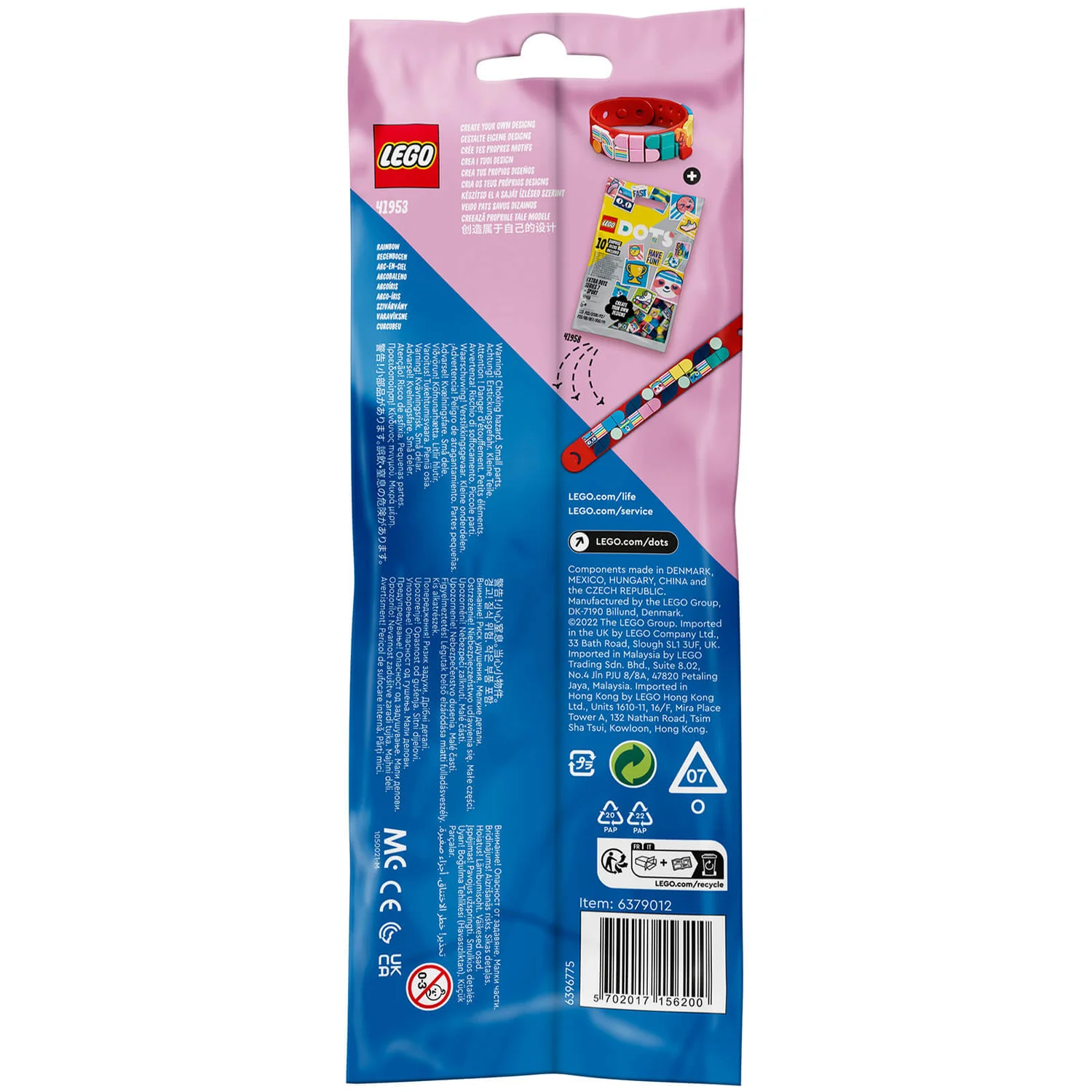 LEGO DOTS: Rainbow Bracelet with Charms Toy Crafts Set (41953)