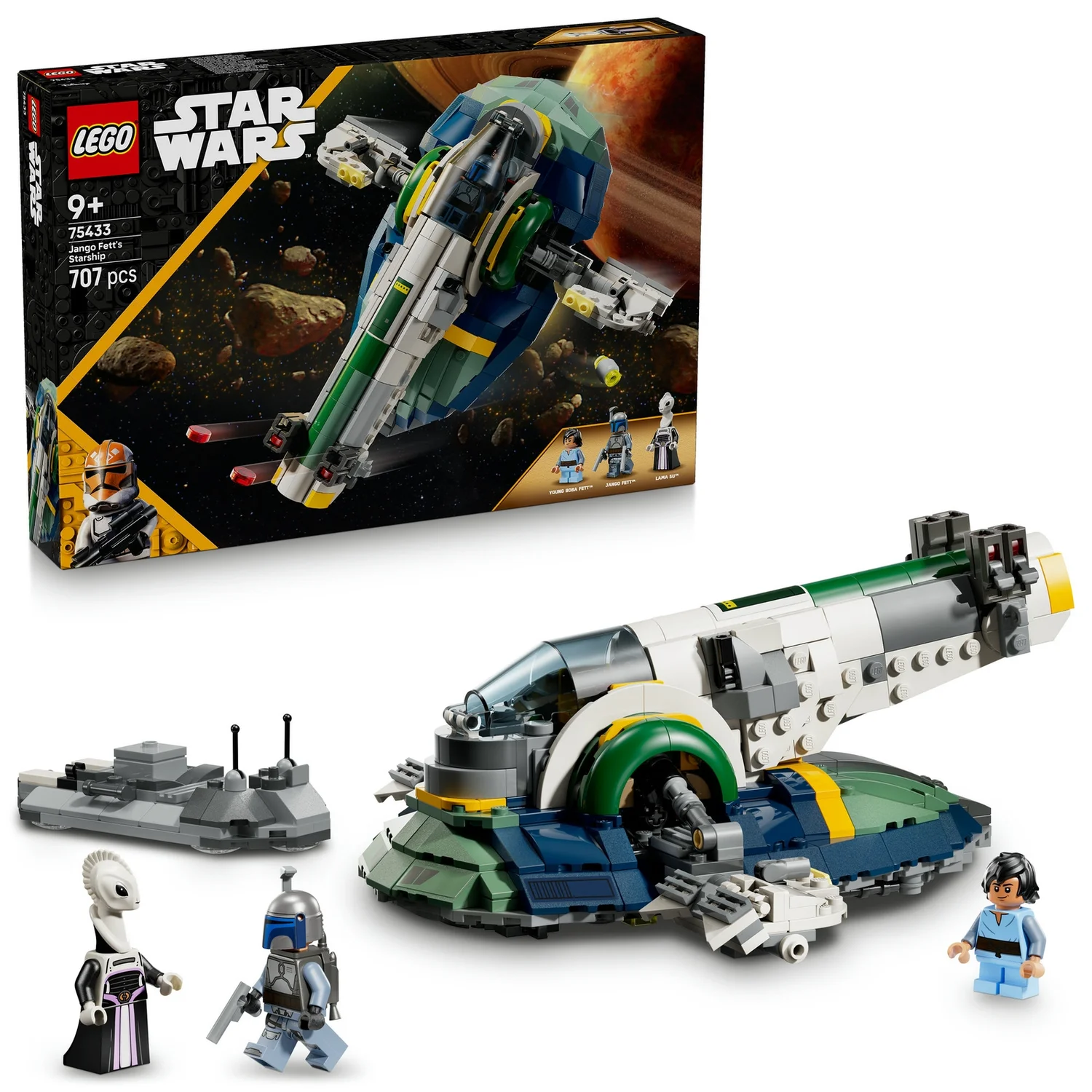 LEGO Star Wars Jango Fett’s Starship Building Toy Set 75433