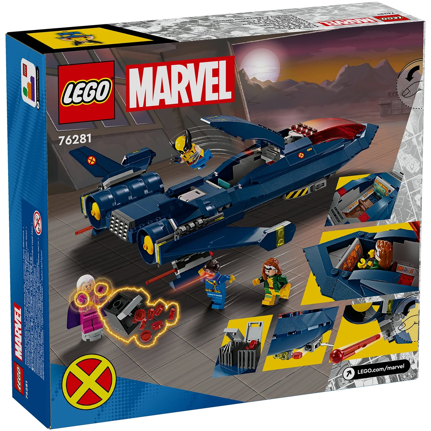 LEGO Marvel X-Men X-Jet Buildable Toy Plane Model Set 76281