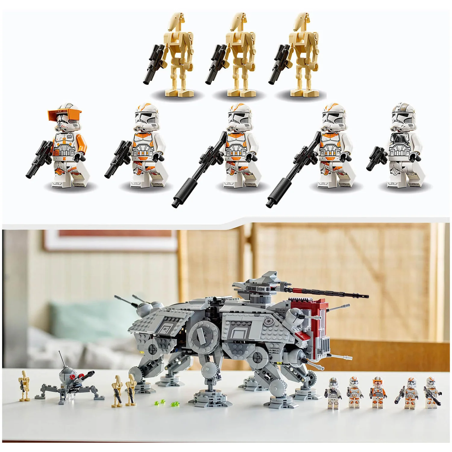LEGO Star Wars: AT-TE Walker Set with Droid Figures (75337)
