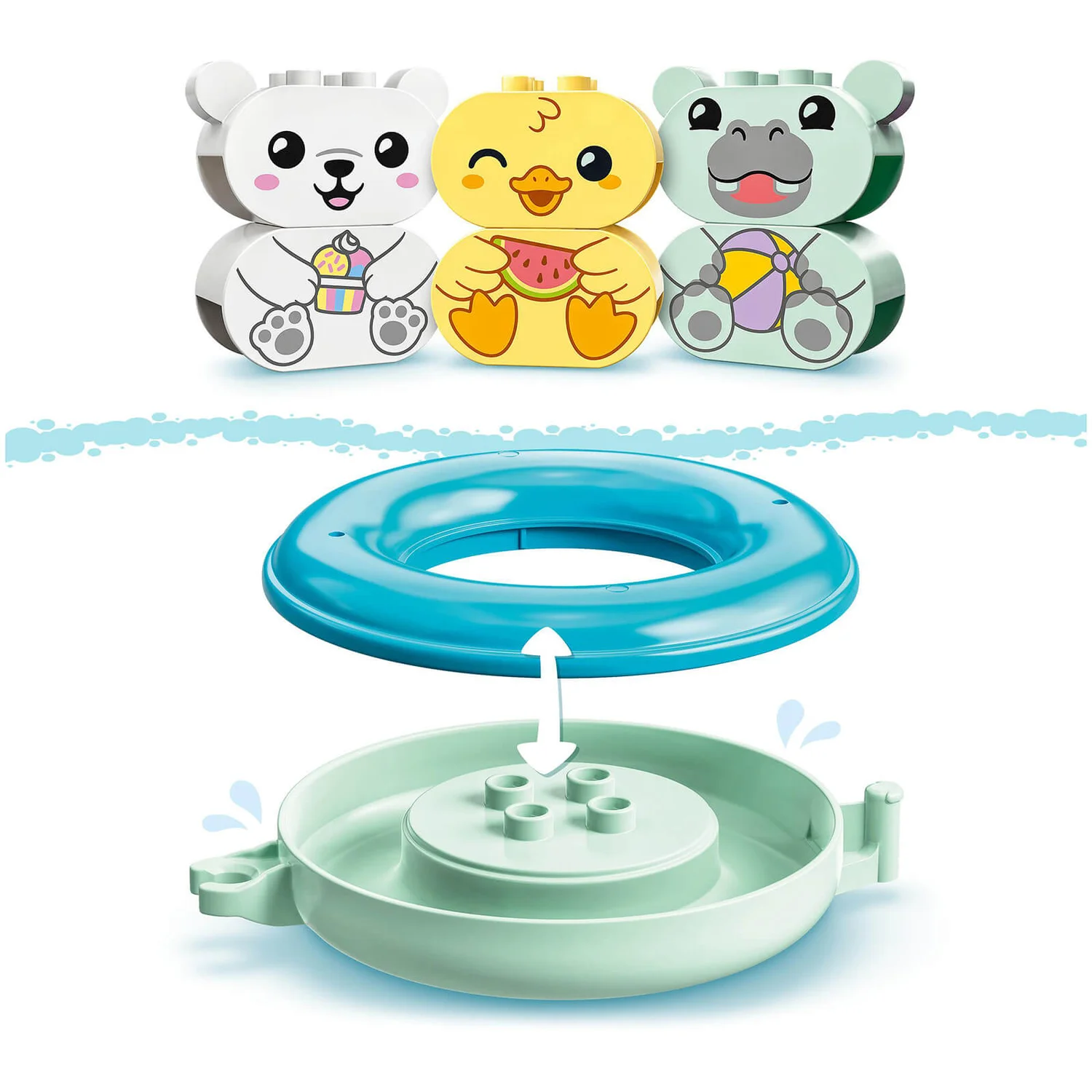 LEGO DUPLO Bath Time Fun: Floating Animal Train Baby Toy (10965)