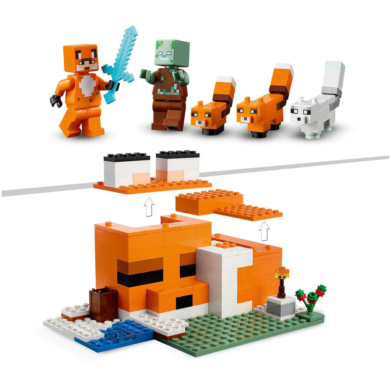 LEGO Minecraft: The Fox Lodge House Animals Toy (21178)