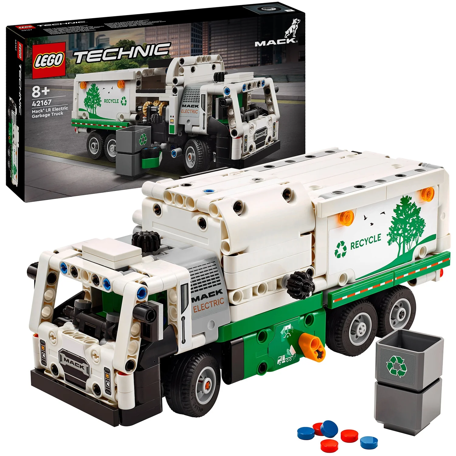 LEGO Technic Mack LR Electric Garbage Truck Toy 42167