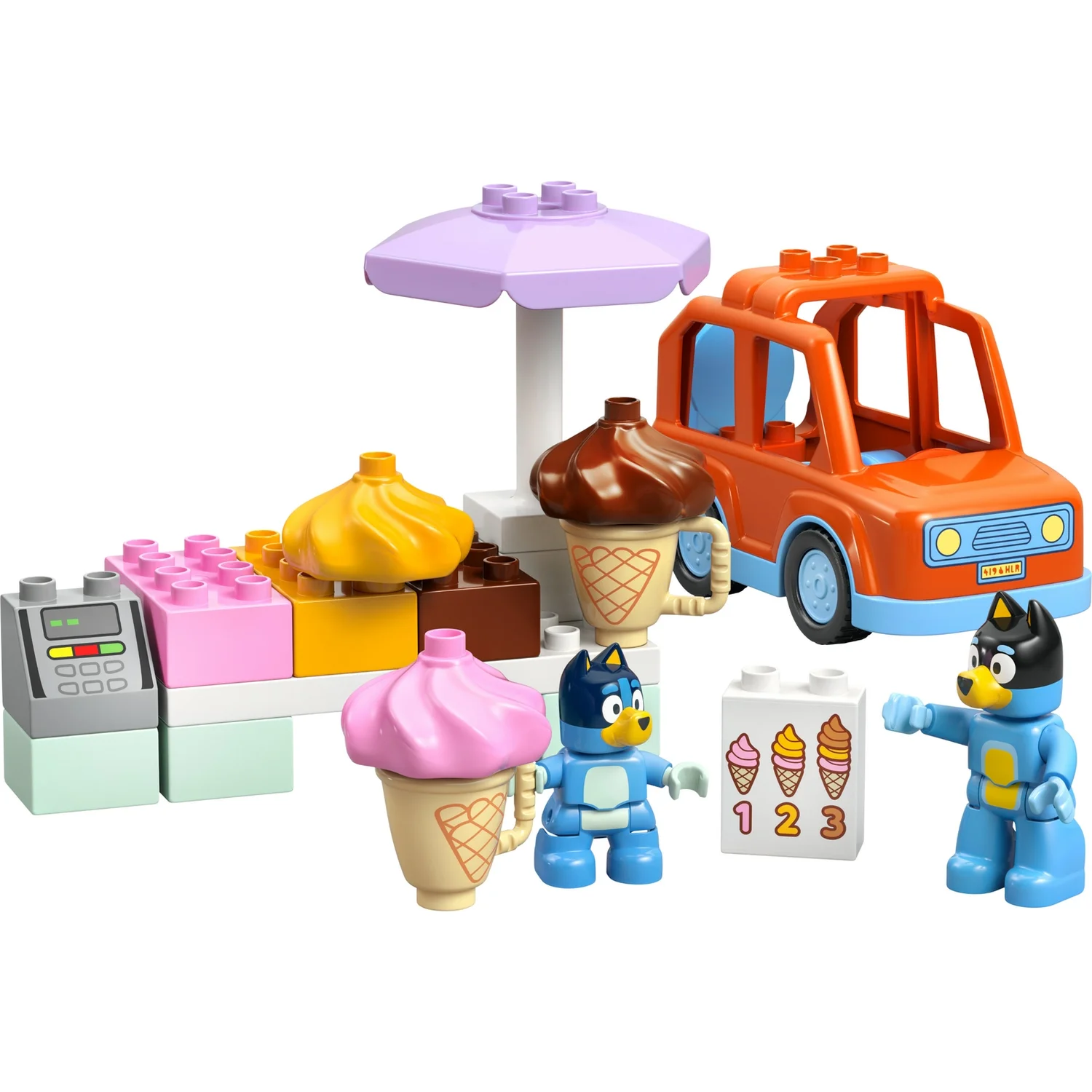 LEGO® DUPLO® Bluey Ice Cream Trip with Bluey Toddler Toy 10458