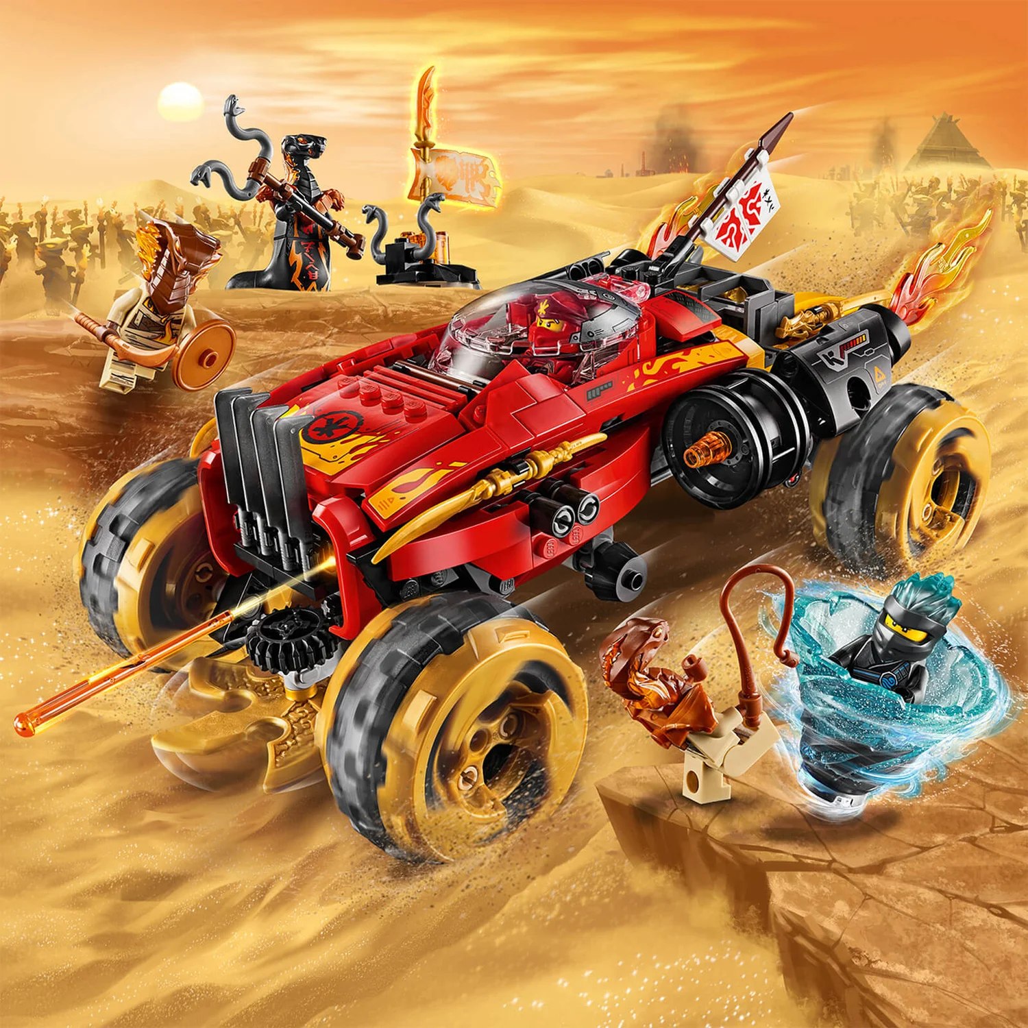 LEGO NINJAGO: Katana 4x4 Vehicle Toy with 5 Minifigures: (70675)