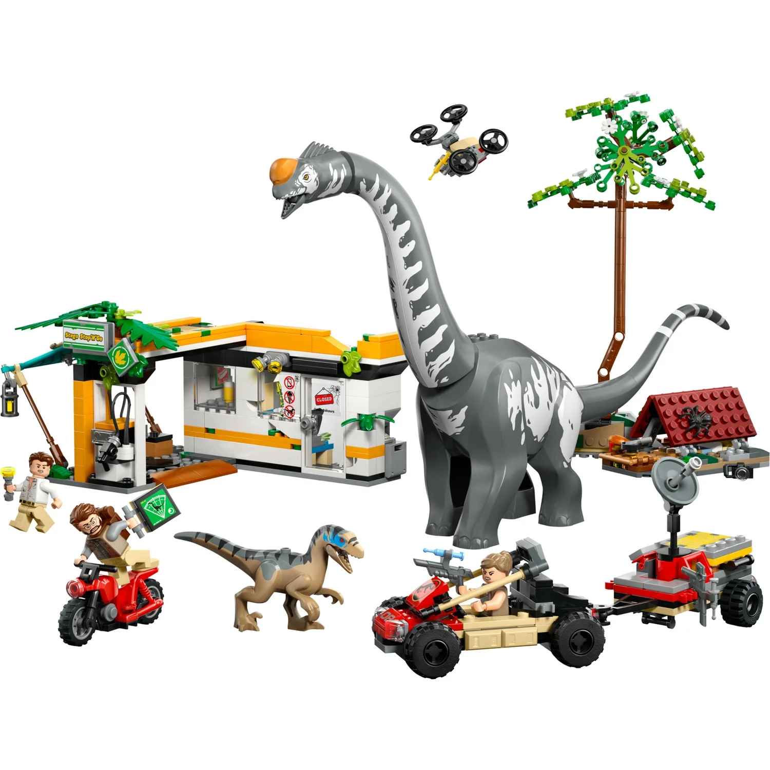 LEGO® Jurassic World Raptor & Titanosaurus Tracking Mission Dinosaur Toy 76973