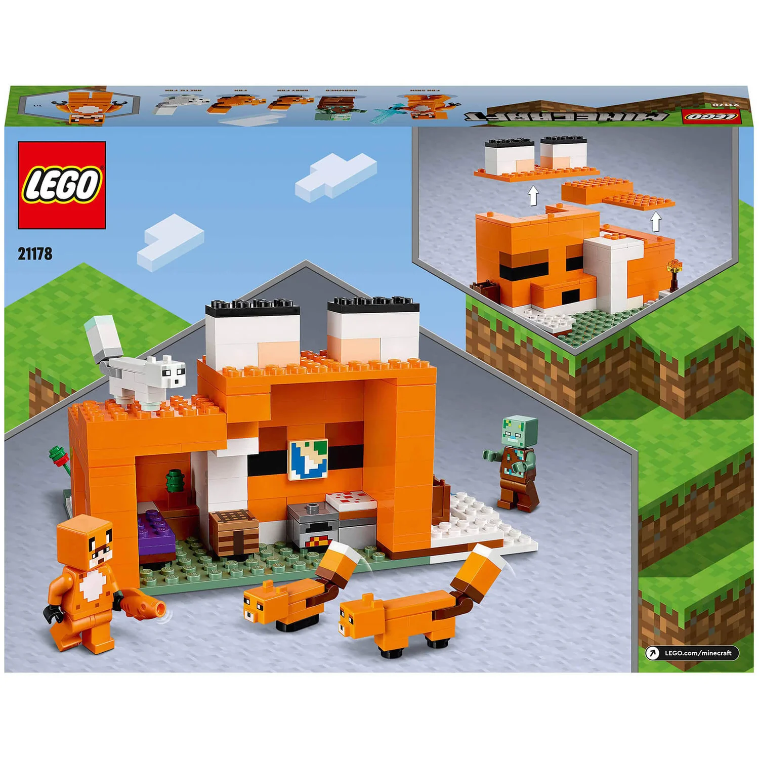 LEGO Minecraft: The Fox Lodge House Animals Toy (21178)
