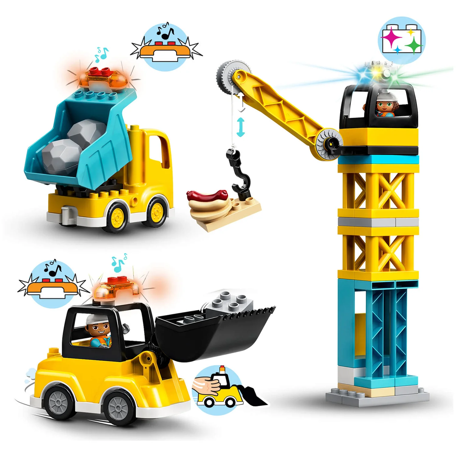 LEGO DUPLO Tower Crane & Construction Vehicle Toys (10933)
