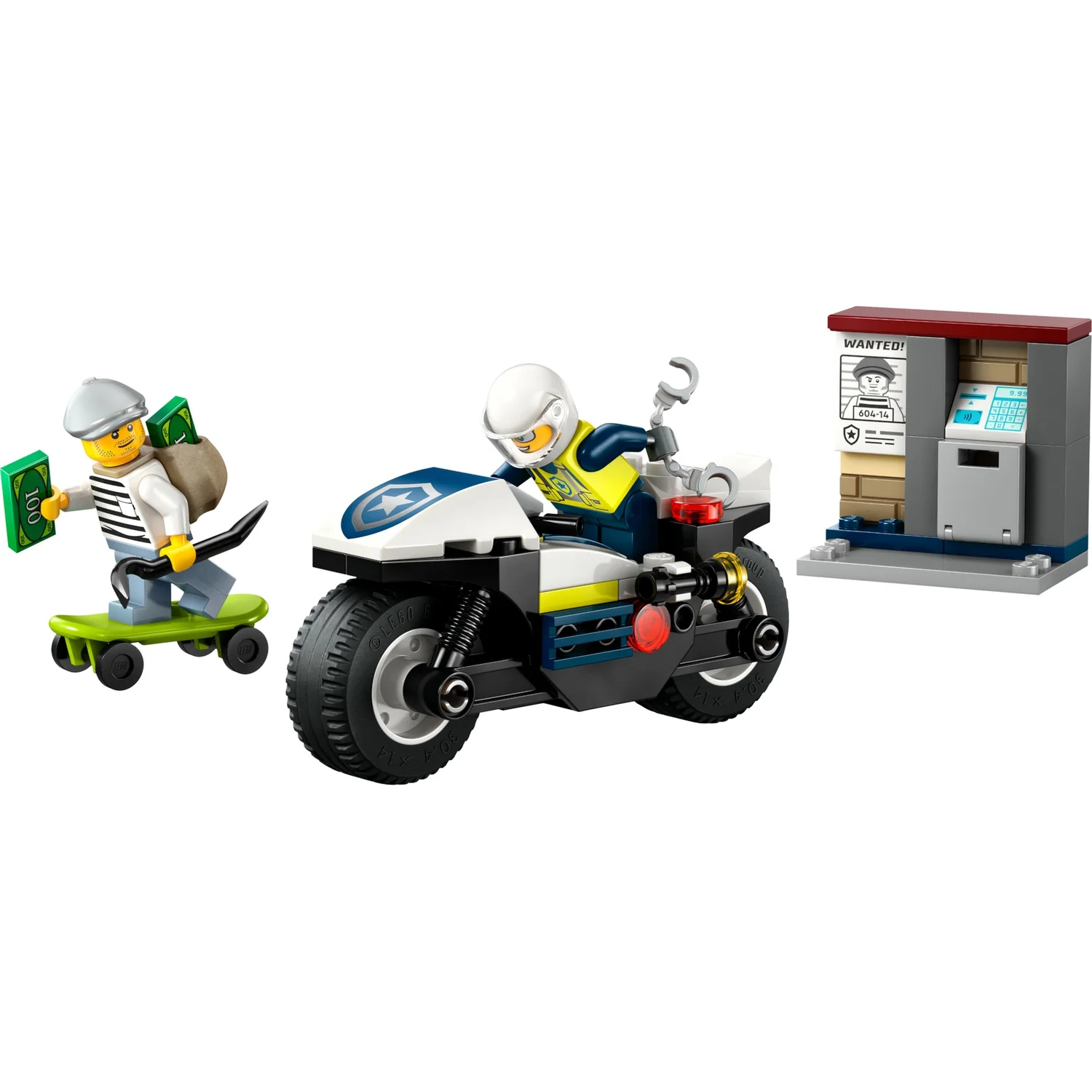 LEGO City Police Motorcycle Chase Toy, Motorbike Set 60455