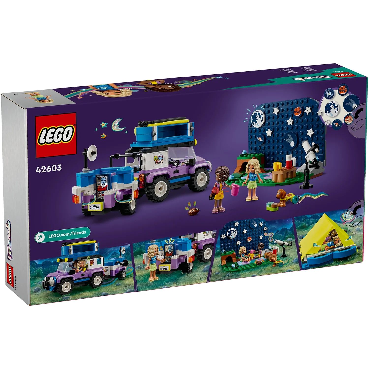 LEGO Friends Stargazing Camping Set with 4x4 Toy Car 42603